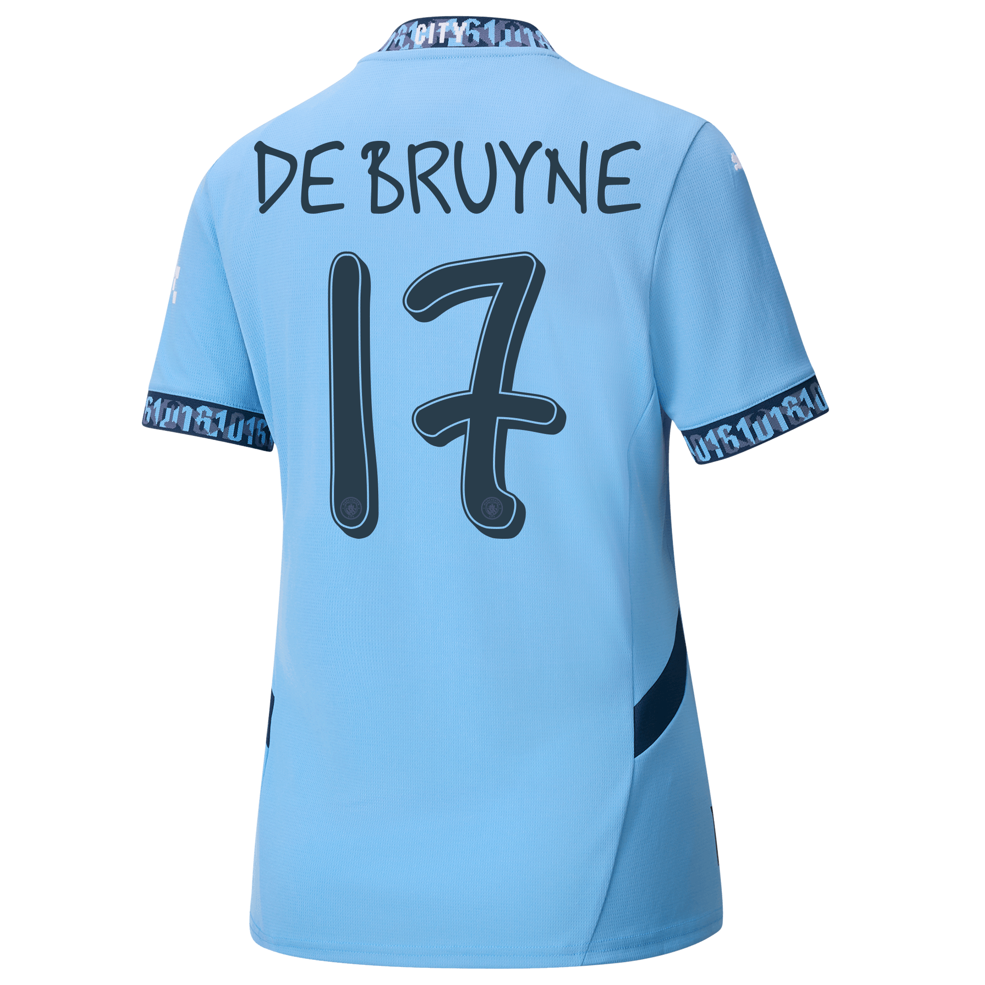 damen manchester city heimtrikot 202425 mit de bruyne 17 aufdruck | Offizieller Manchester City Store