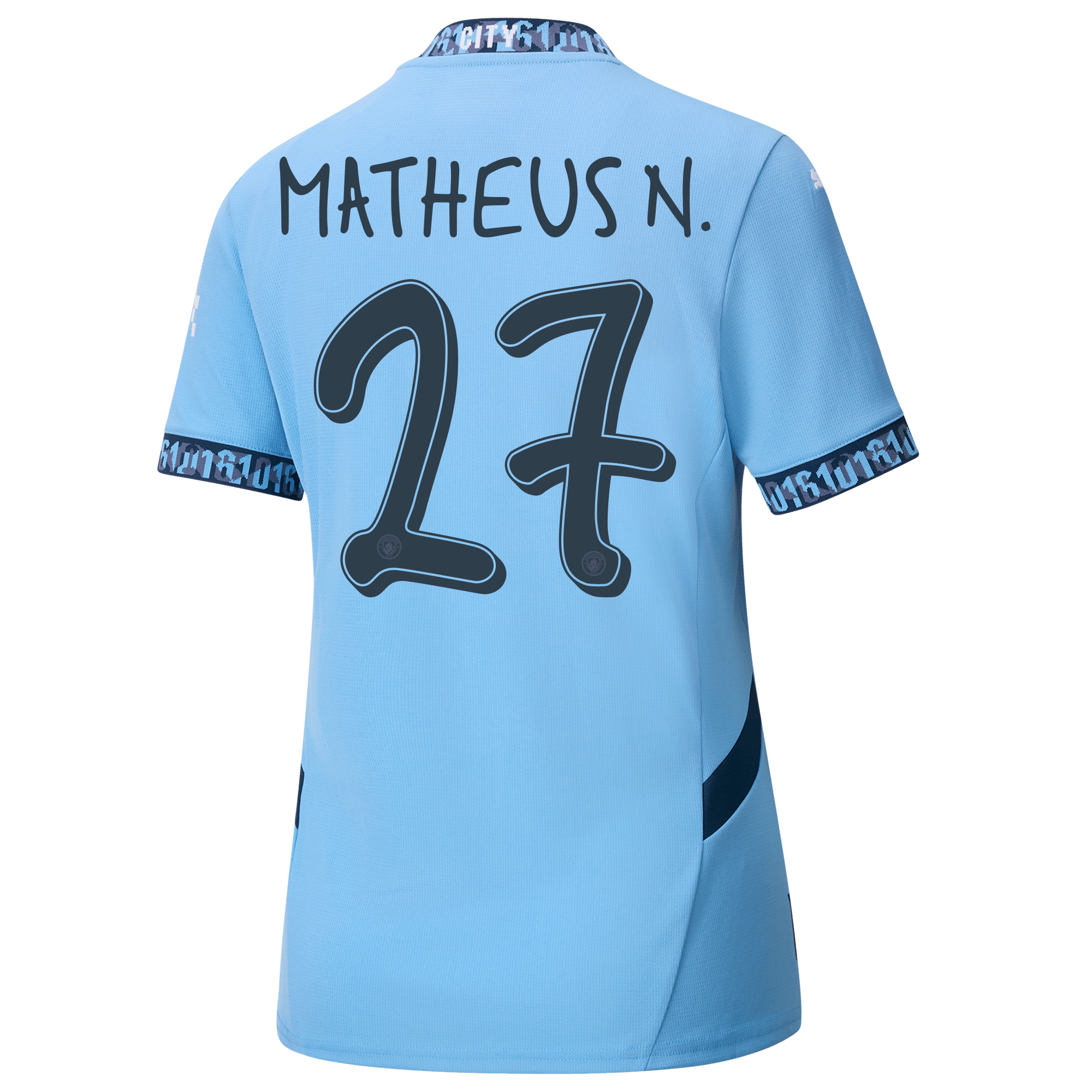 damen manchester city heimtrikot 202425 mit matheus n. 27 aufdruck | Offizieller Manchester City Store