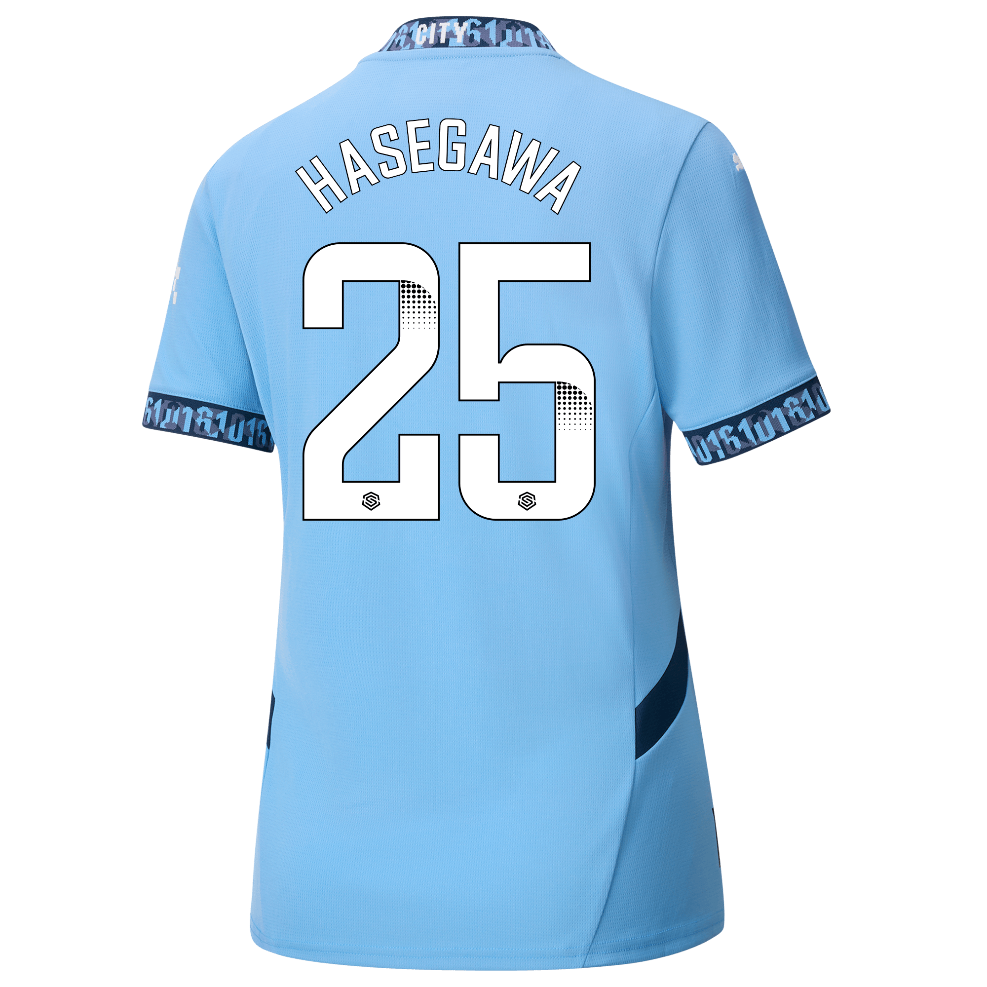damen manchester city heimtrikot teamlightblue 202425 mit hasegawa 25 aufdruck | Offizieller Manchester City Store