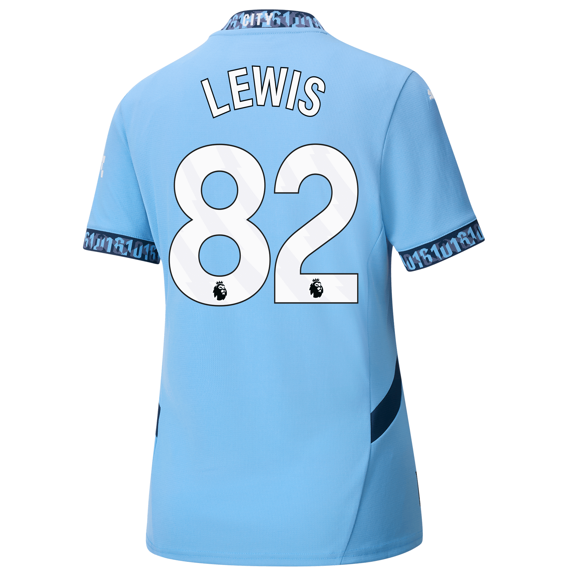 damen manchester city heimtrikot teamlightblue 202425 mit lewis 82 aufdruck | Offizieller Manchester City Store