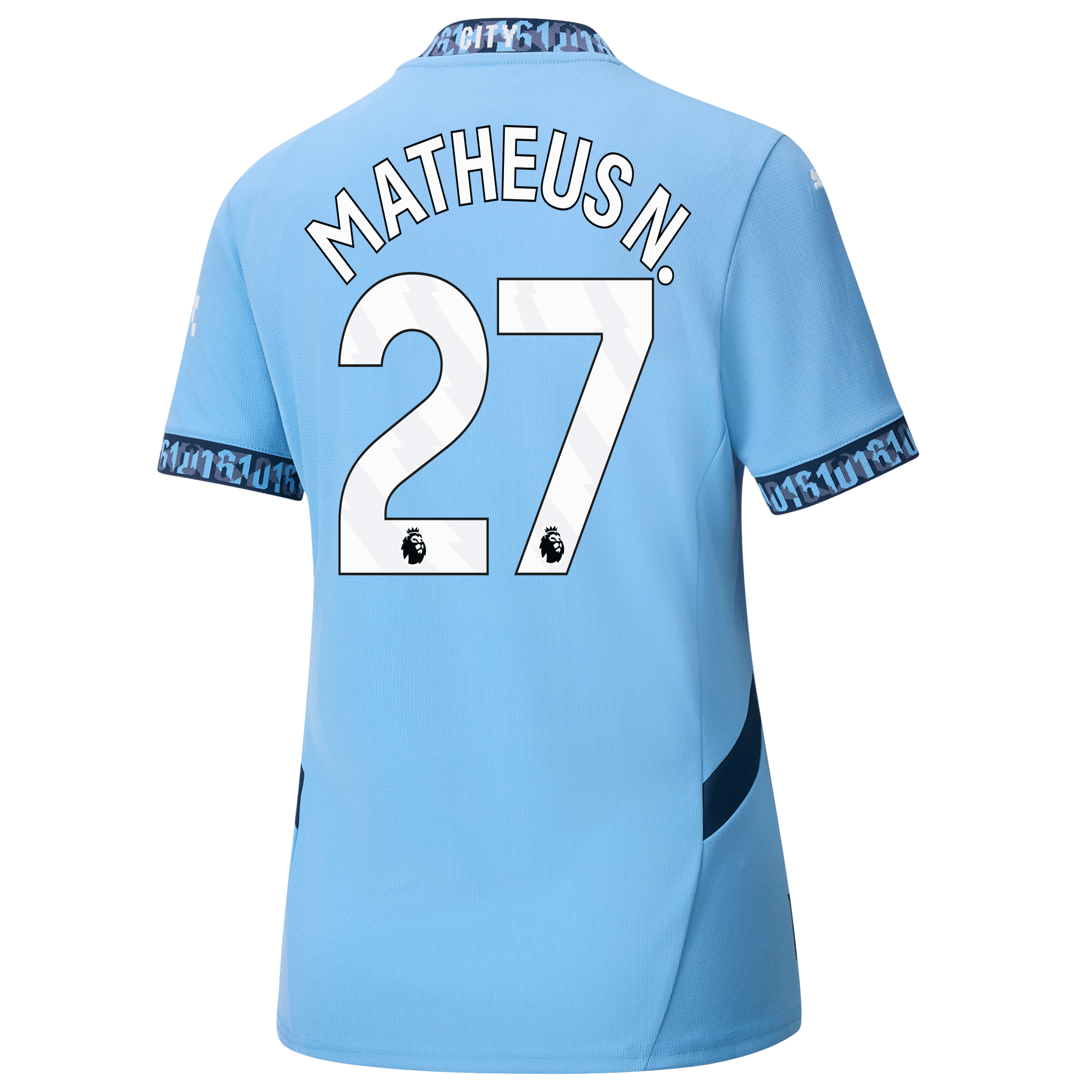 damen manchester city heimtrikot teamlightblue 202425 mit matheus n. 27 aufdruck | Offizieller Manchester City Store