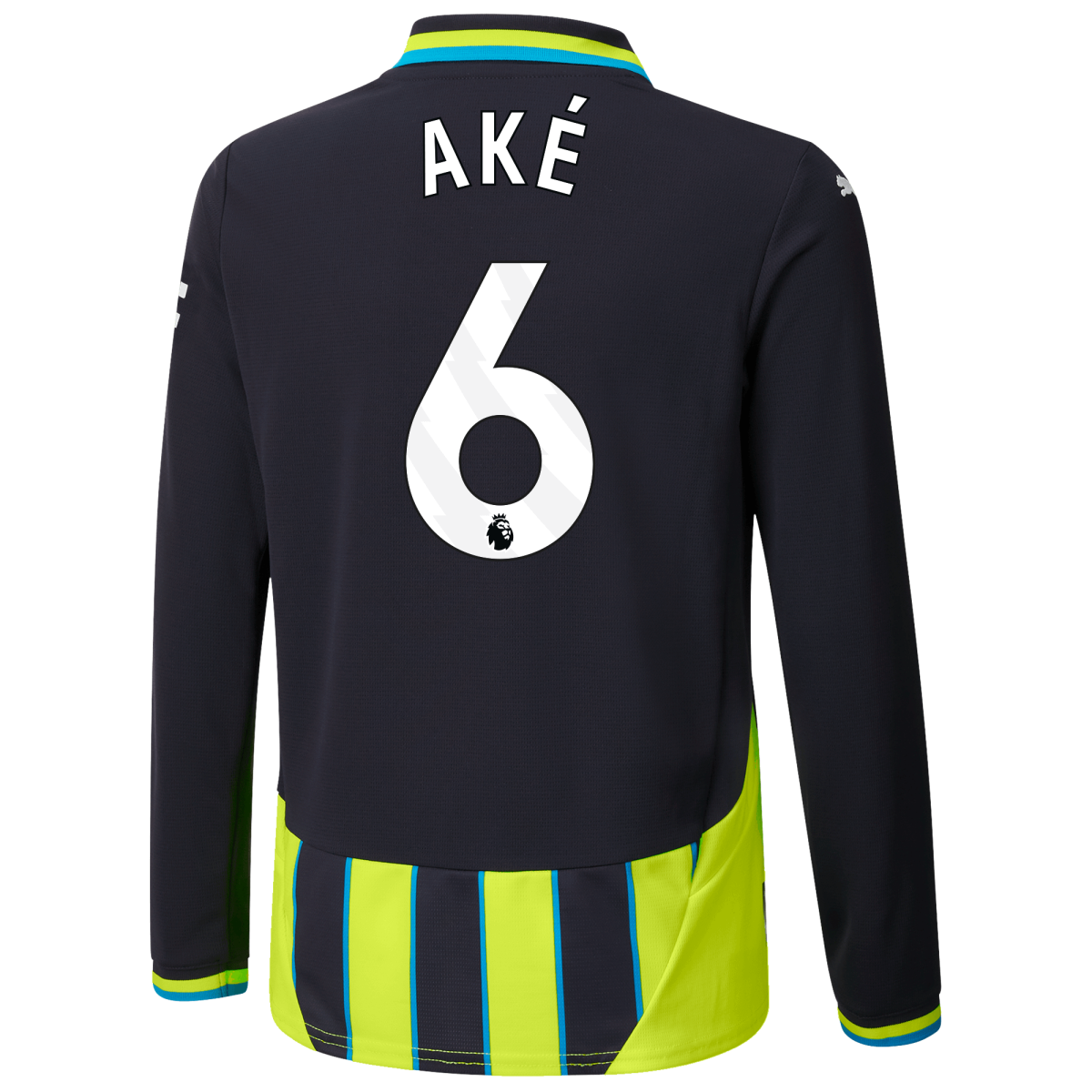kids manchester city away jersey 202425 long sleeve with akÉ 6 printing | Offizieller Manchester City Store