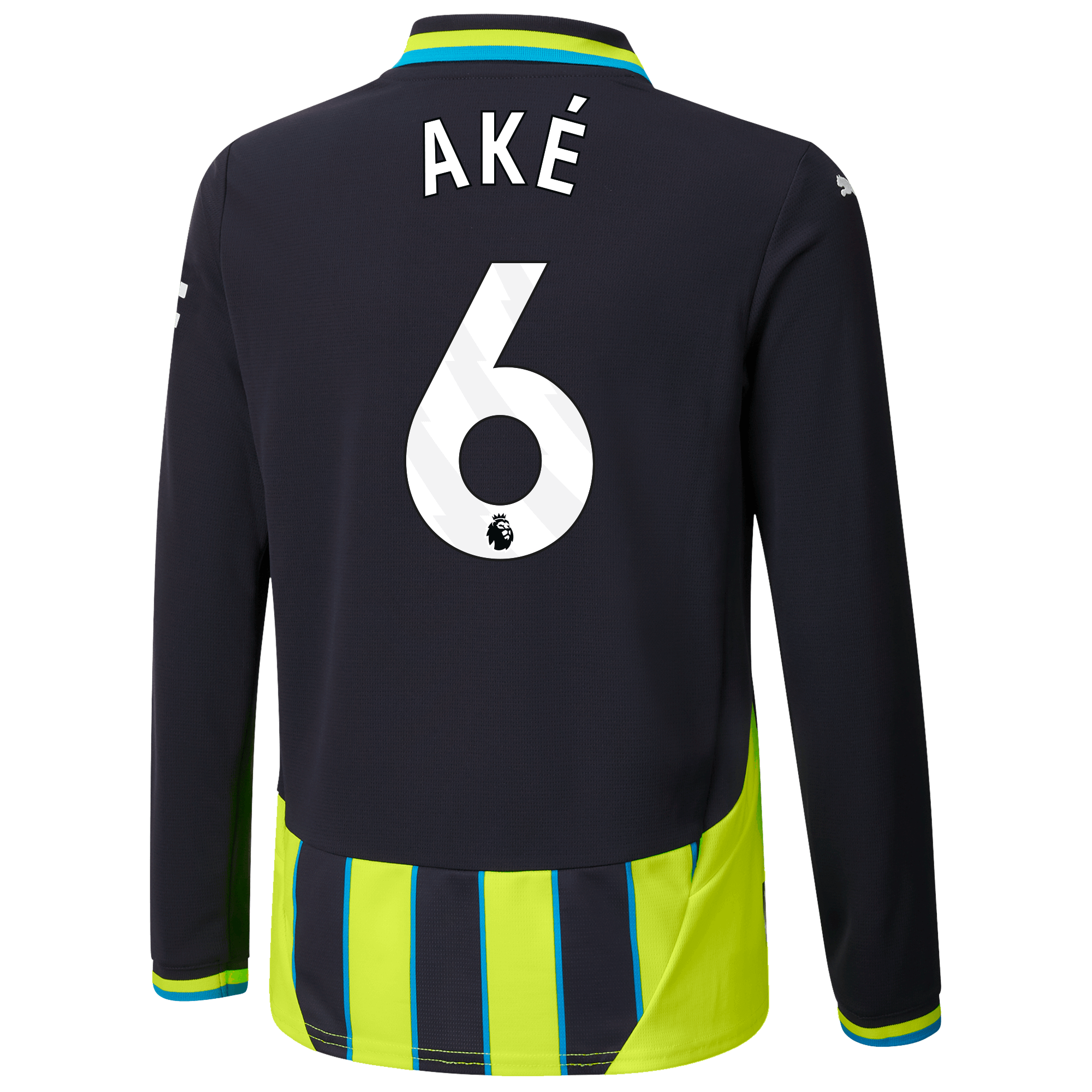 kids manchester city away jersey 202425 long sleeve with akÉ 6 printing | Offizieller Manchester City Store