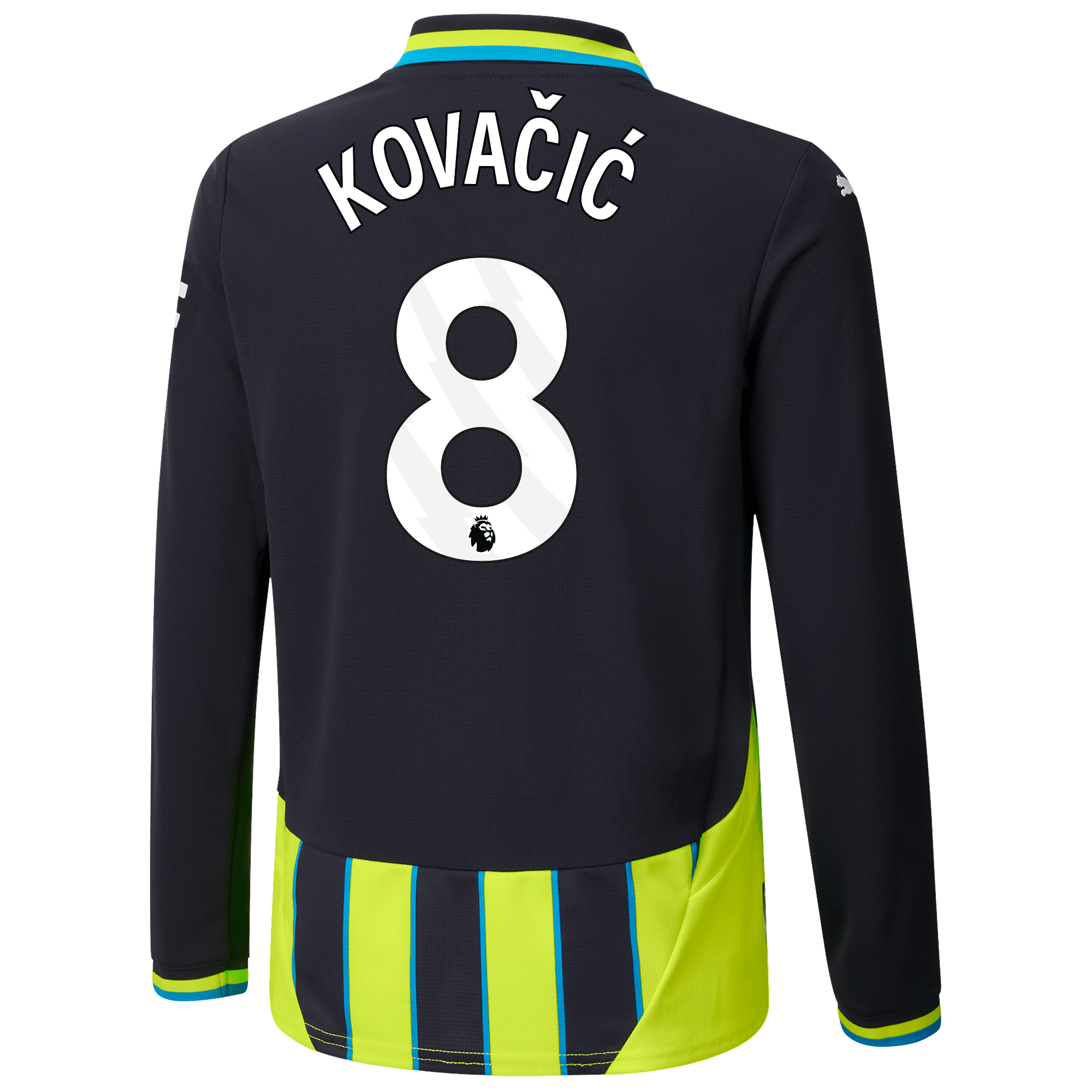 kids manchester city away jersey 202425 long sleeve with kovaČiĆ 8 printing | Offizieller Manchester City Store