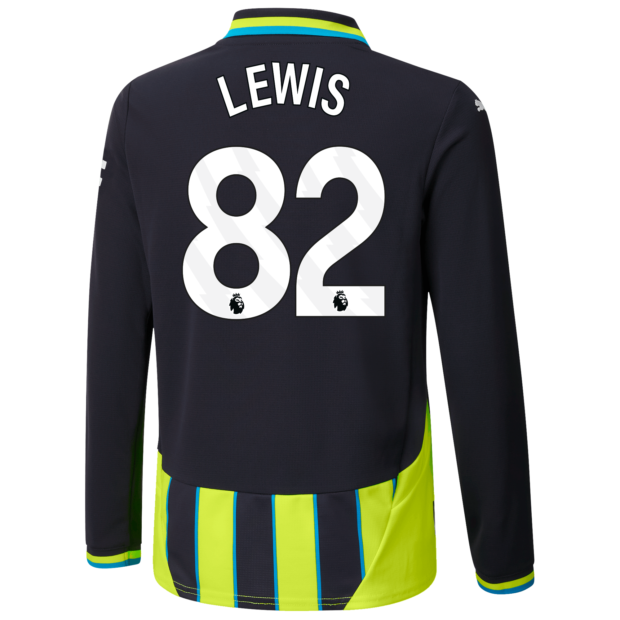 kids manchester city away jersey 202425 long sleeve with lewis 82 printing | Offizieller Manchester City Store