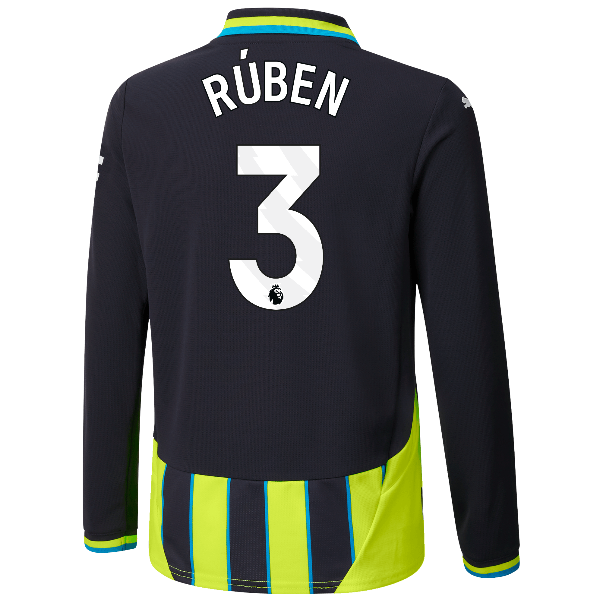 kids manchester city away jersey 202425 long sleeve with rÚben 3 printing | Offizieller Manchester City Store