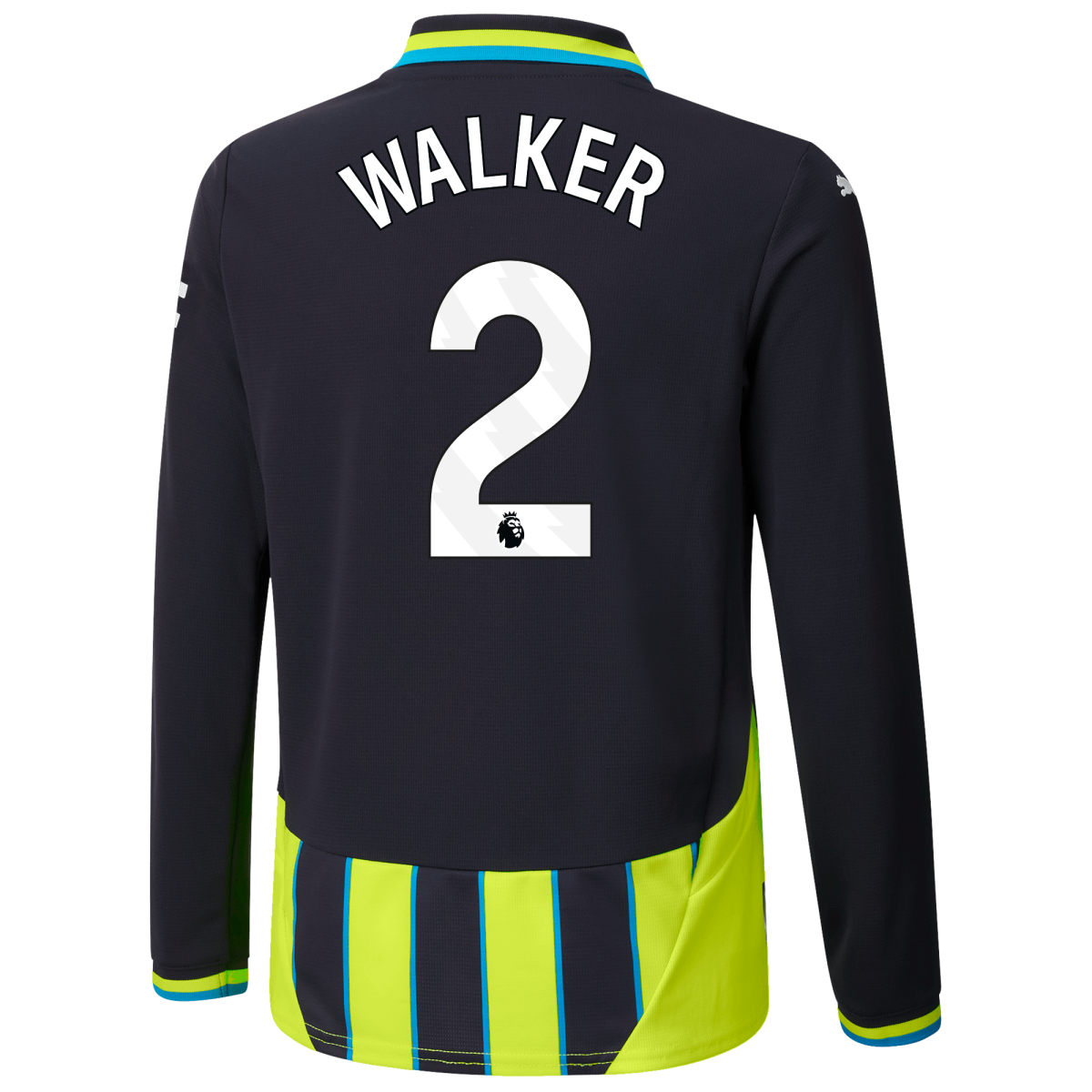 kids manchester city away jersey 202425 long sleeve with walker 2 printing | Offizieller Manchester City Store