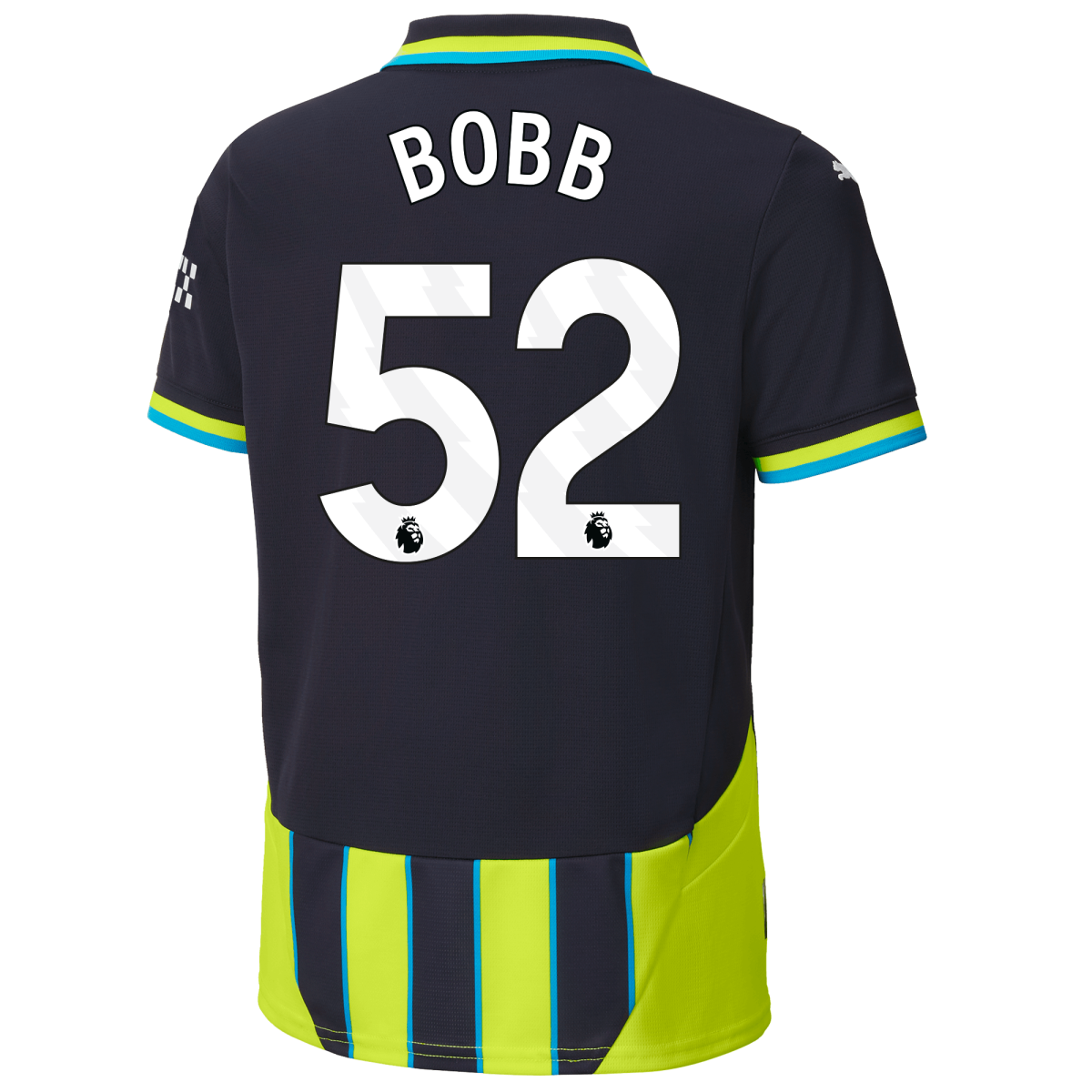 kids manchester city away jersey 202425 with bobb 52 printing | Offizieller Manchester City Store