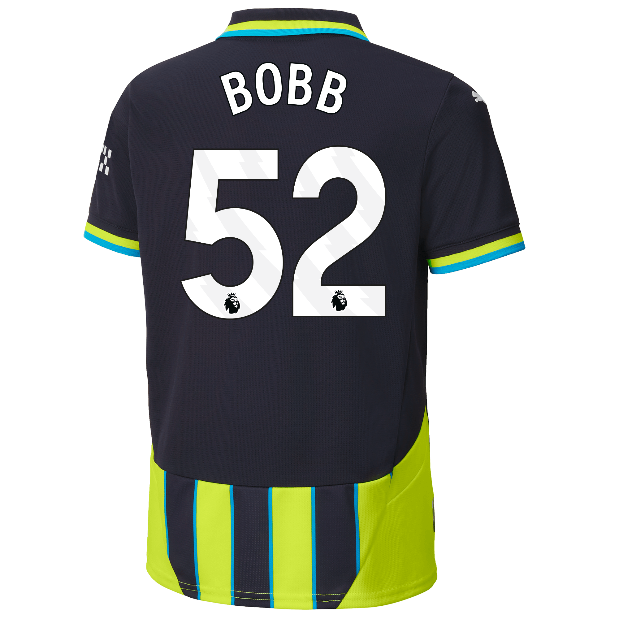 kids manchester city away jersey 202425 with bobb 52 printing | Offizieller Manchester City Store