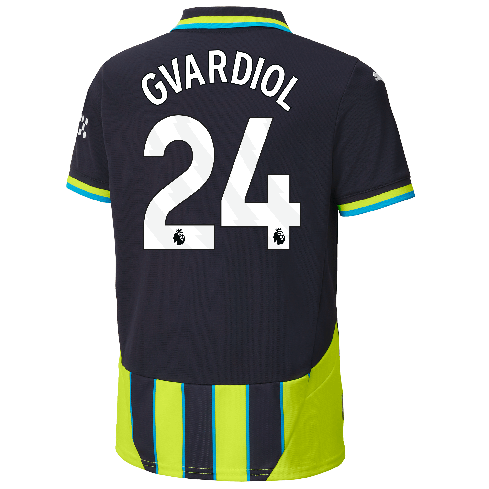 kids manchester city away jersey 202425 with gvardiol 24 printing | Offizieller Manchester City Store