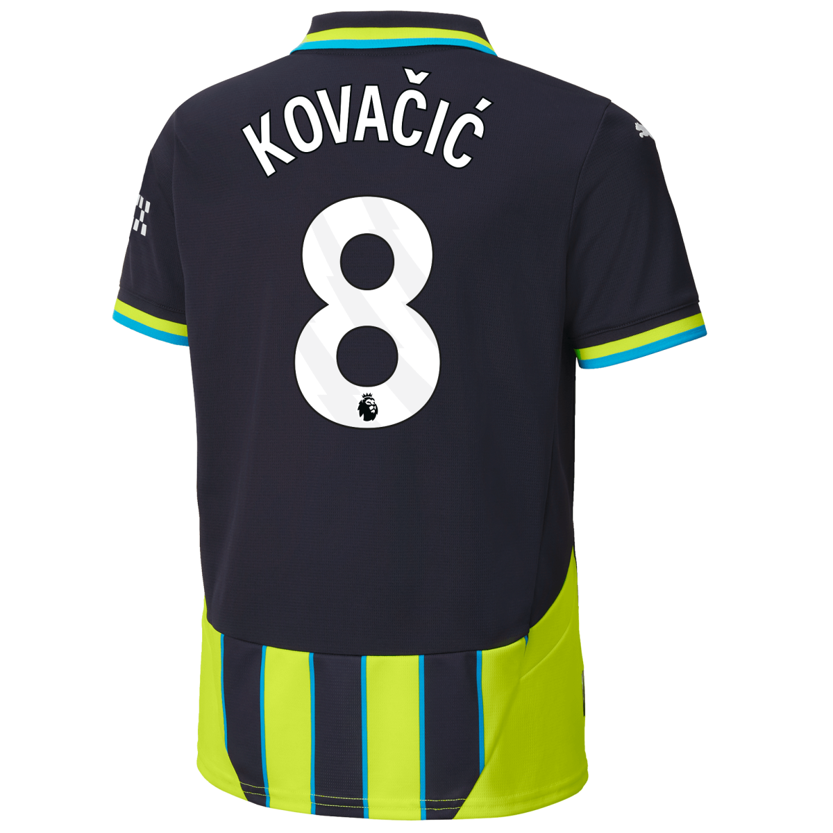 kids manchester city away jersey 202425 with kovaČiĆ 8 printing | Offizieller Manchester City Store