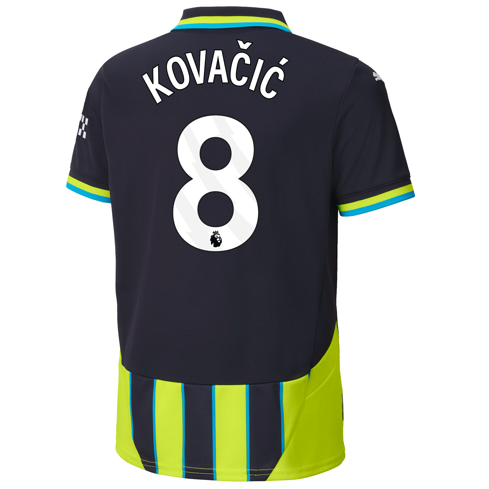 kids manchester city away jersey 202425 with kovaČiĆ 8 printing | Offizieller Manchester City Store