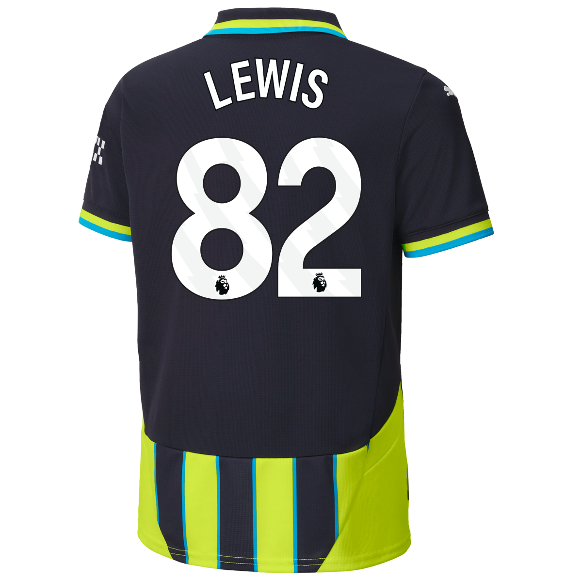 kids manchester city away jersey 202425 with lewis 82 printing | Offizieller Manchester City Store
