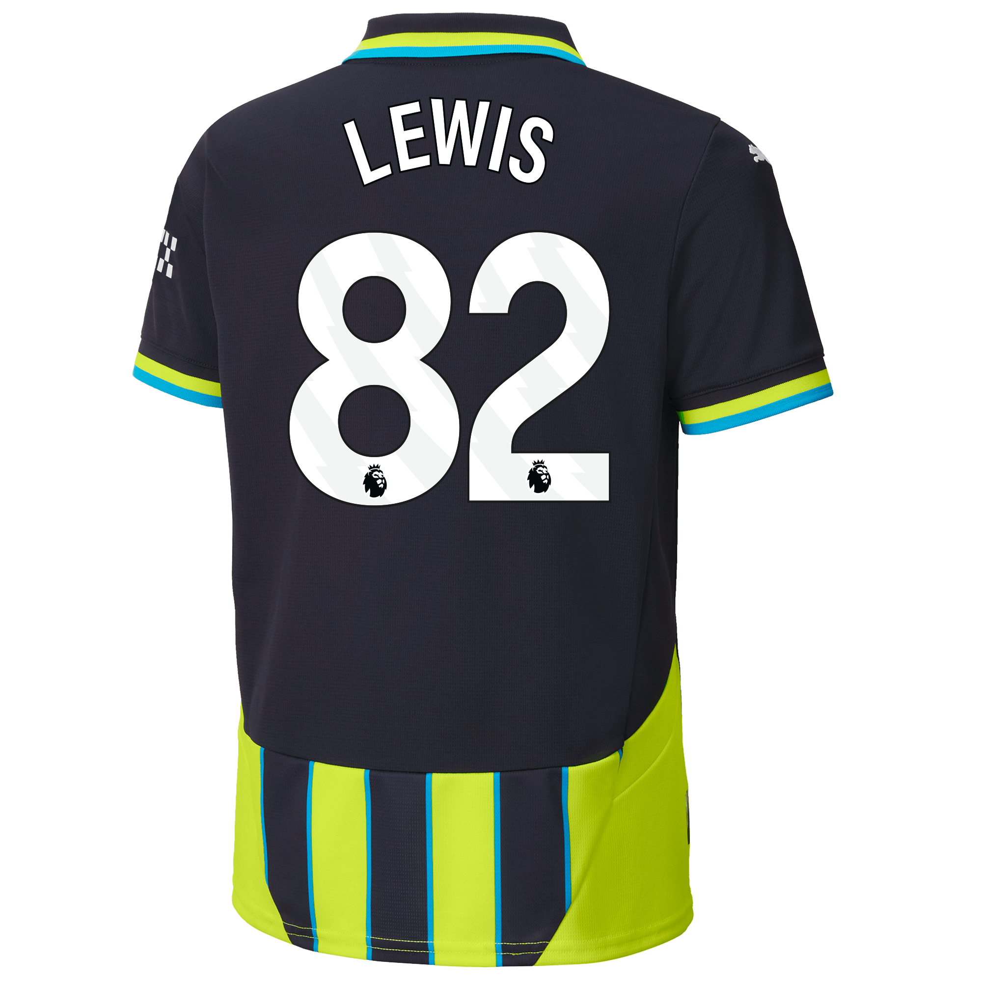 kids manchester city away jersey 202425 with lewis 82 printing | Offizieller Manchester City Store