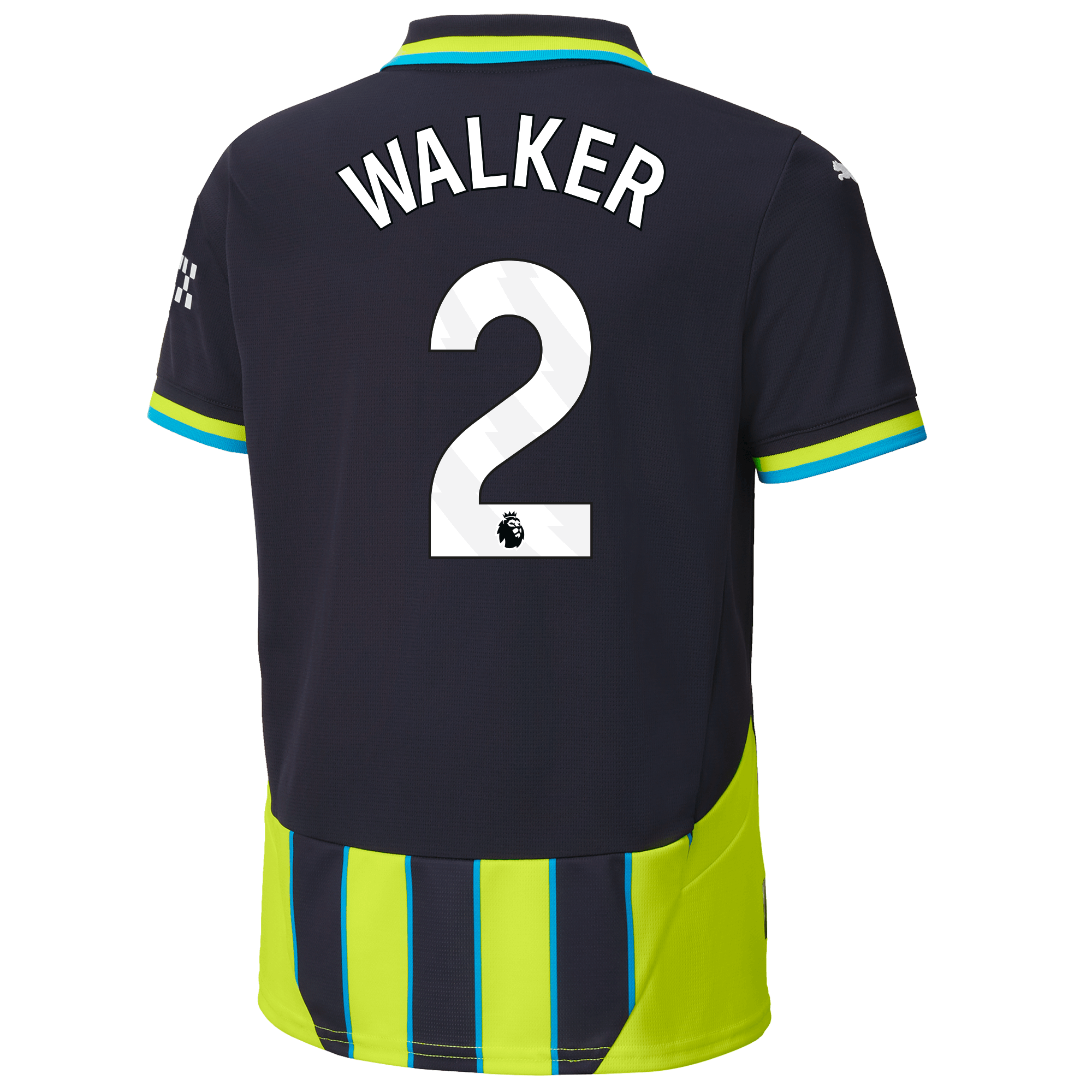 kids manchester city away jersey 202425 with walker 2 printing | Offizieller Manchester City Store