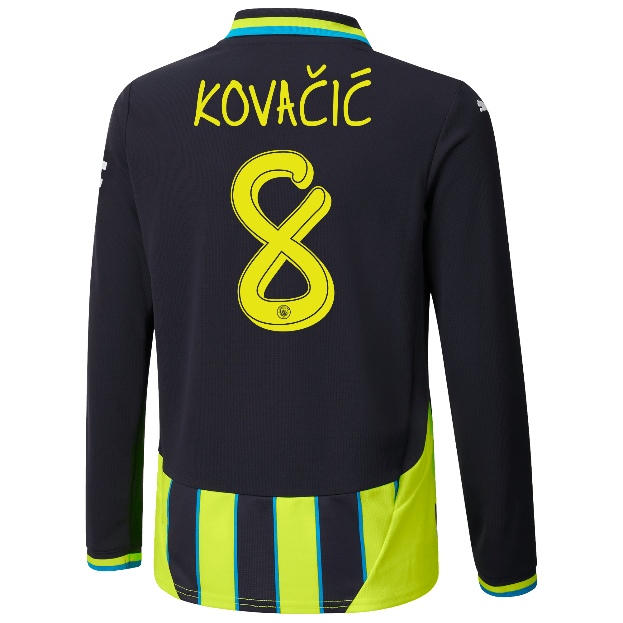 kids manchester city away jersey newnavy 202425 long sleeve with kovaČiĆ 8 printing | Offizieller Manchester City Store