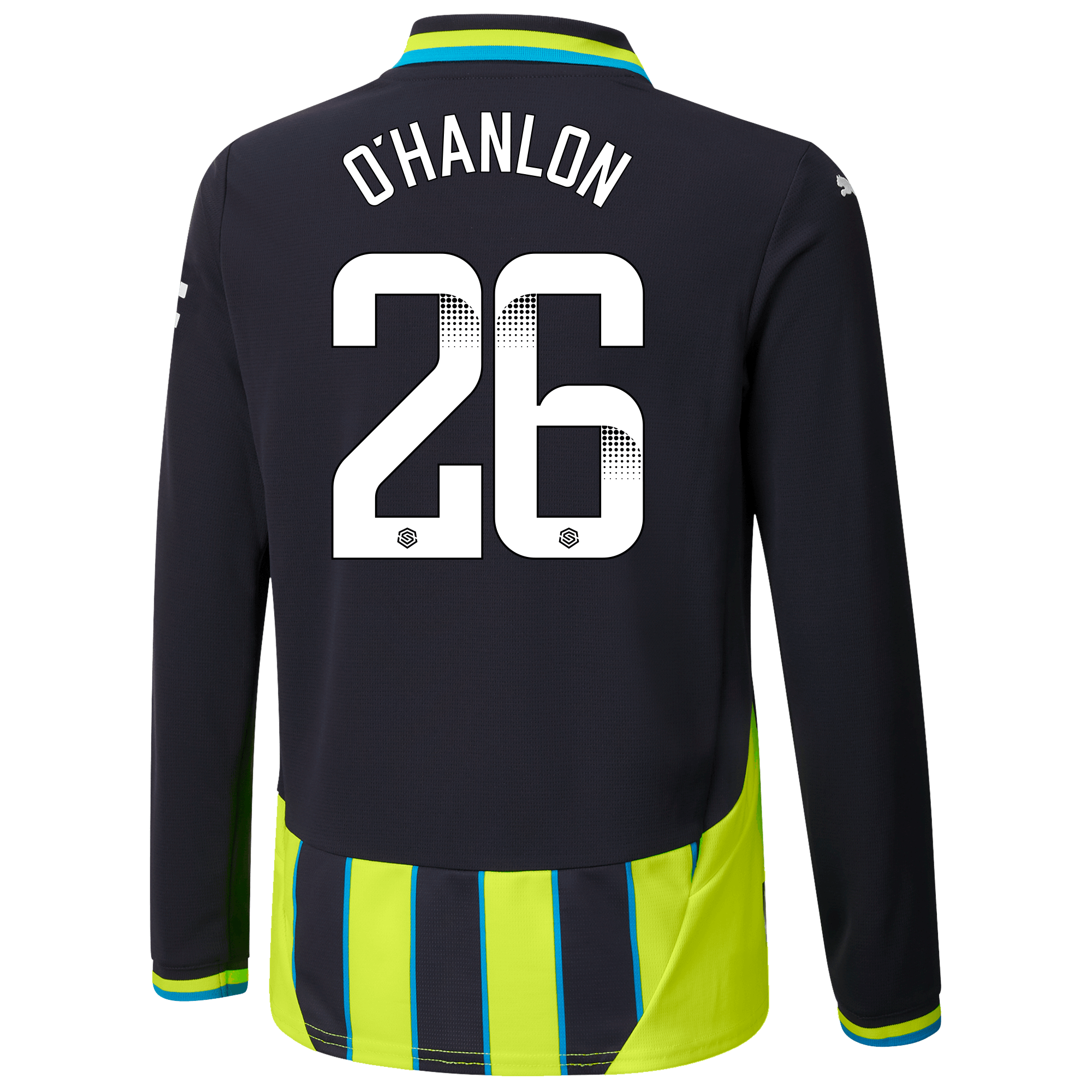 kids manchester city away jersey newnavy 202425 long sleeve with ohanlon 26 printing | Offizieller Manchester City Store