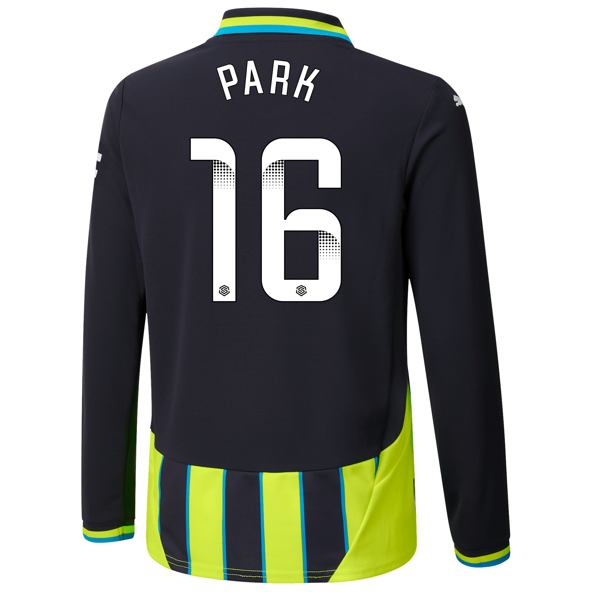 kids manchester city away jersey newnavy 202425 long sleeve with park 16 printing | Offizieller Manchester City Store
