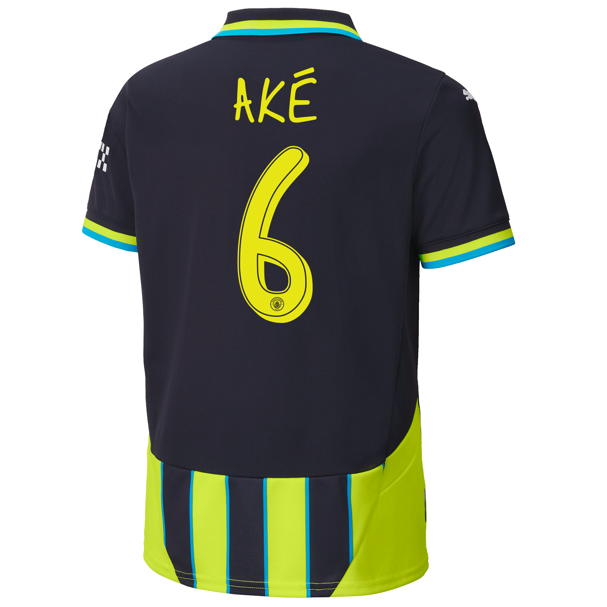 kids manchester city away jersey newnavy 202425 with akÉ 6 printing | Offizieller Manchester City Store