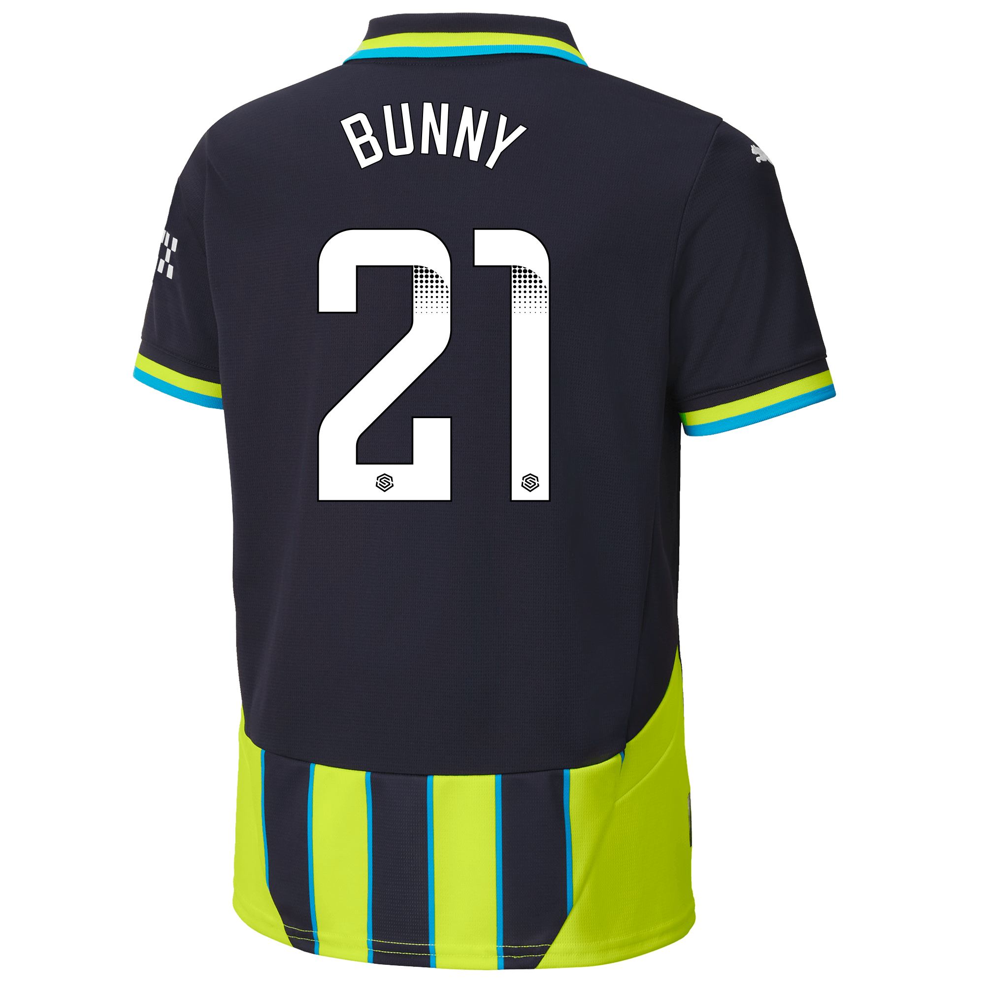 kids manchester city away jersey newnavy 202425 with bunny 21 printing | Offizieller Manchester City Store