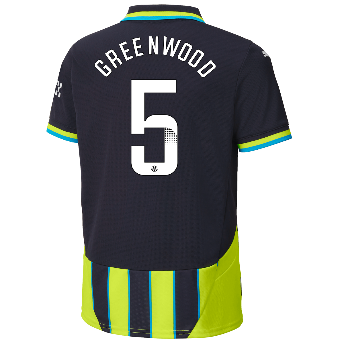 kids manchester city away jersey newnavy 202425 with greenwood 5 printing | Offizieller Manchester City Store