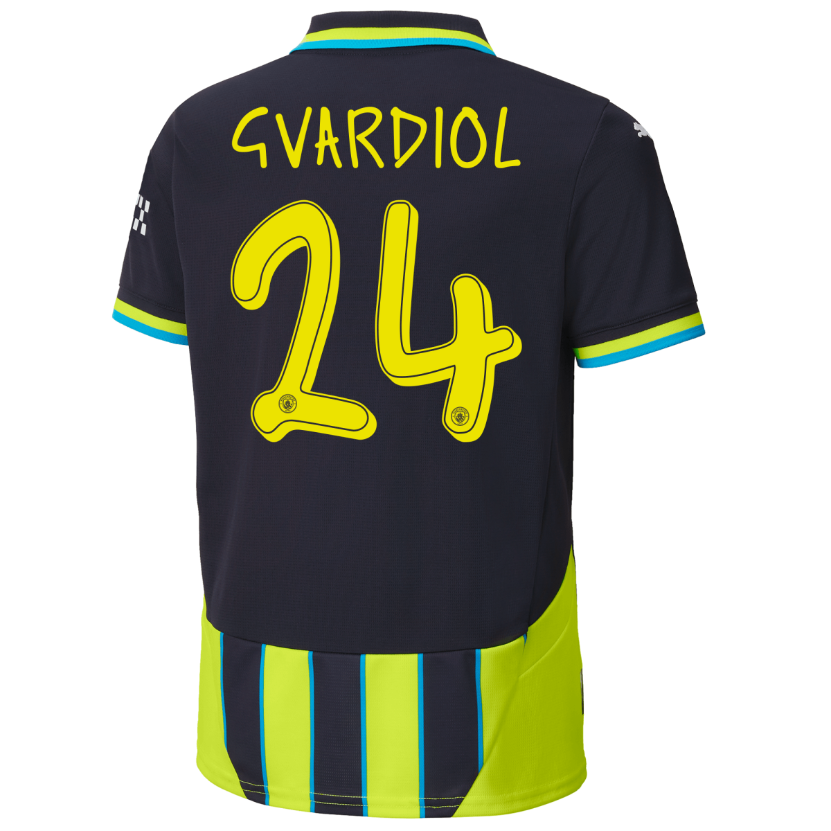 kids manchester city away jersey newnavy 202425 with gvardiol 24 printing | Offizieller Manchester City Store