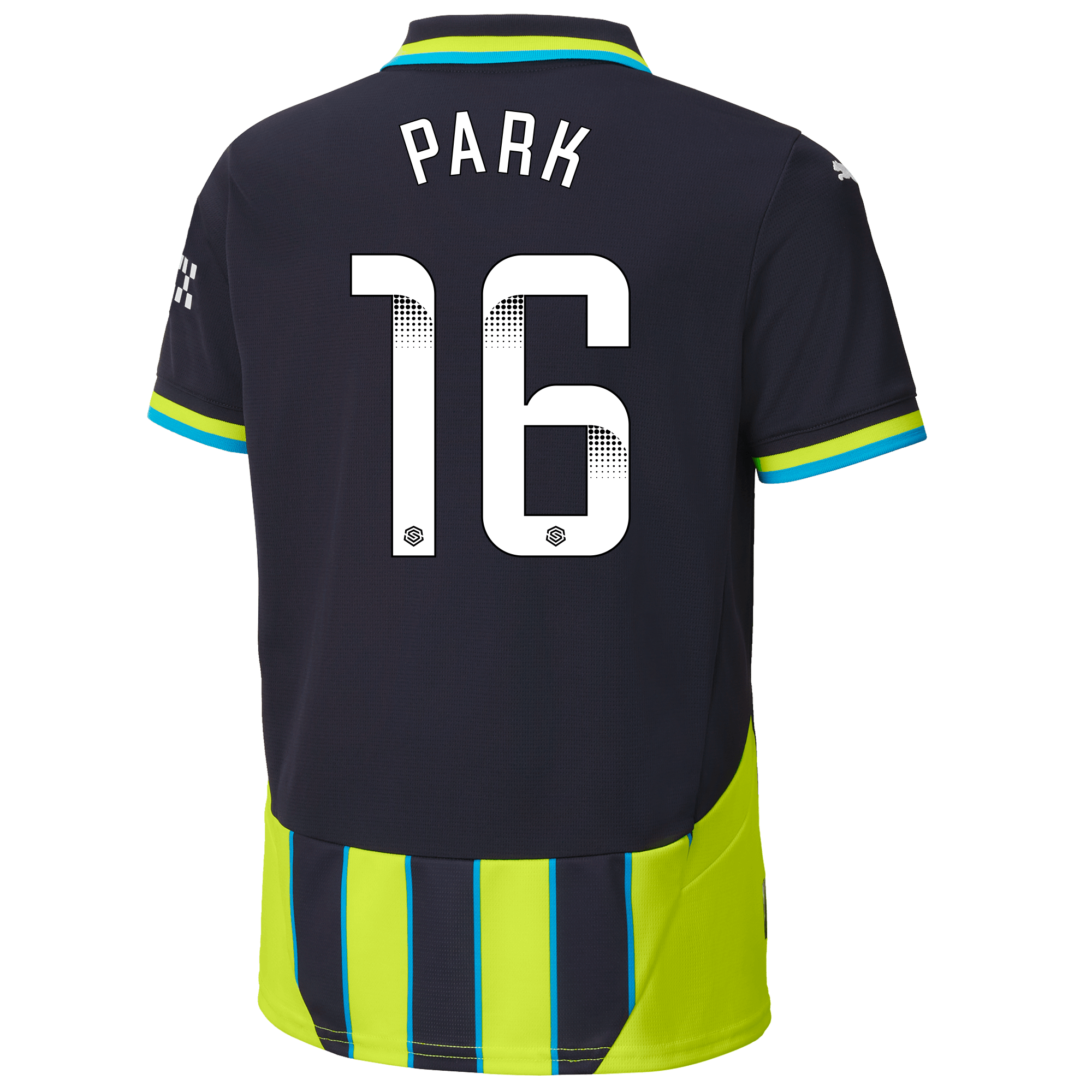 kids manchester city away jersey newnavy 202425 with park 16 printing | Offizieller Manchester City Store