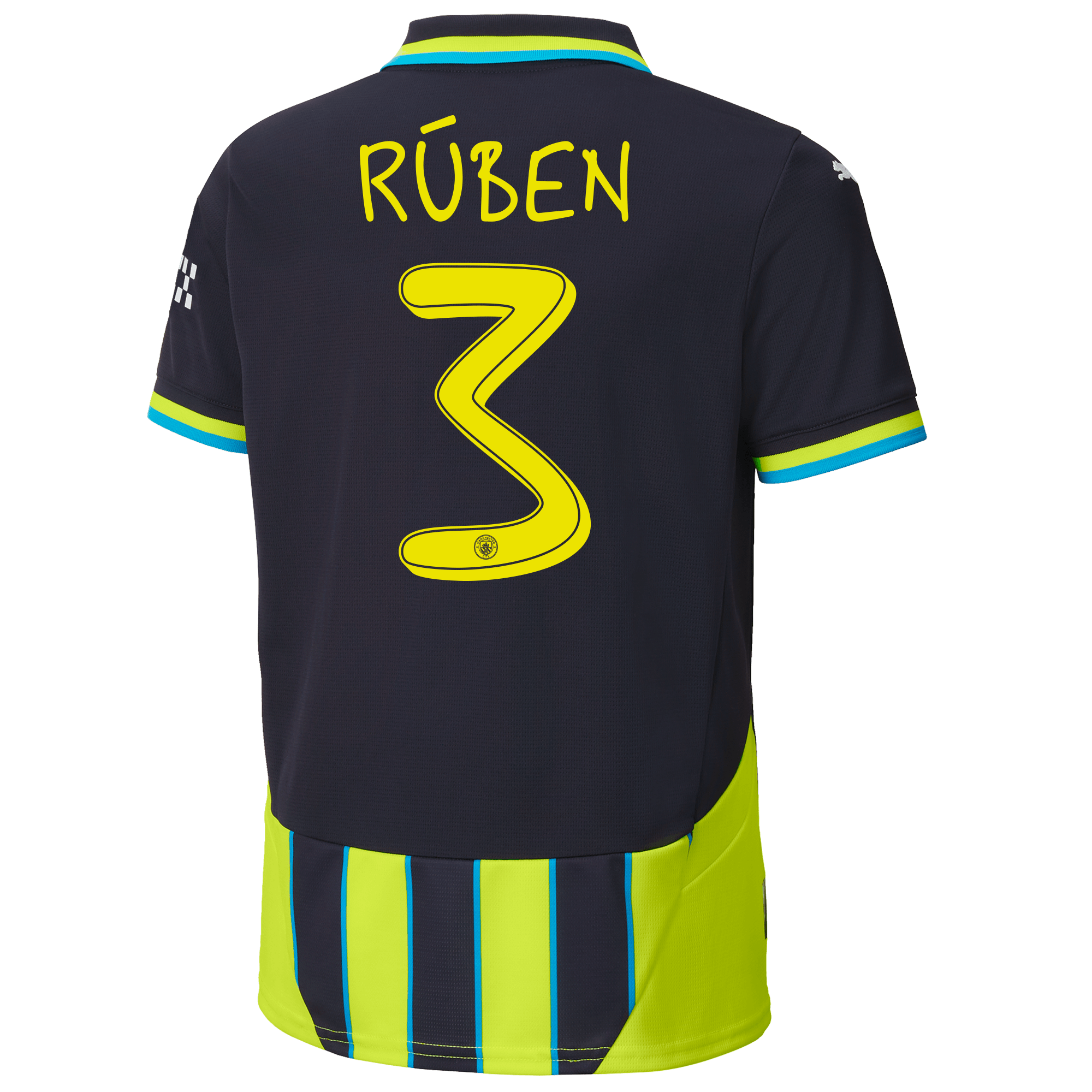 kids manchester city away jersey newnavy 202425 with rÚben 3 printing | Offizieller Manchester City Store