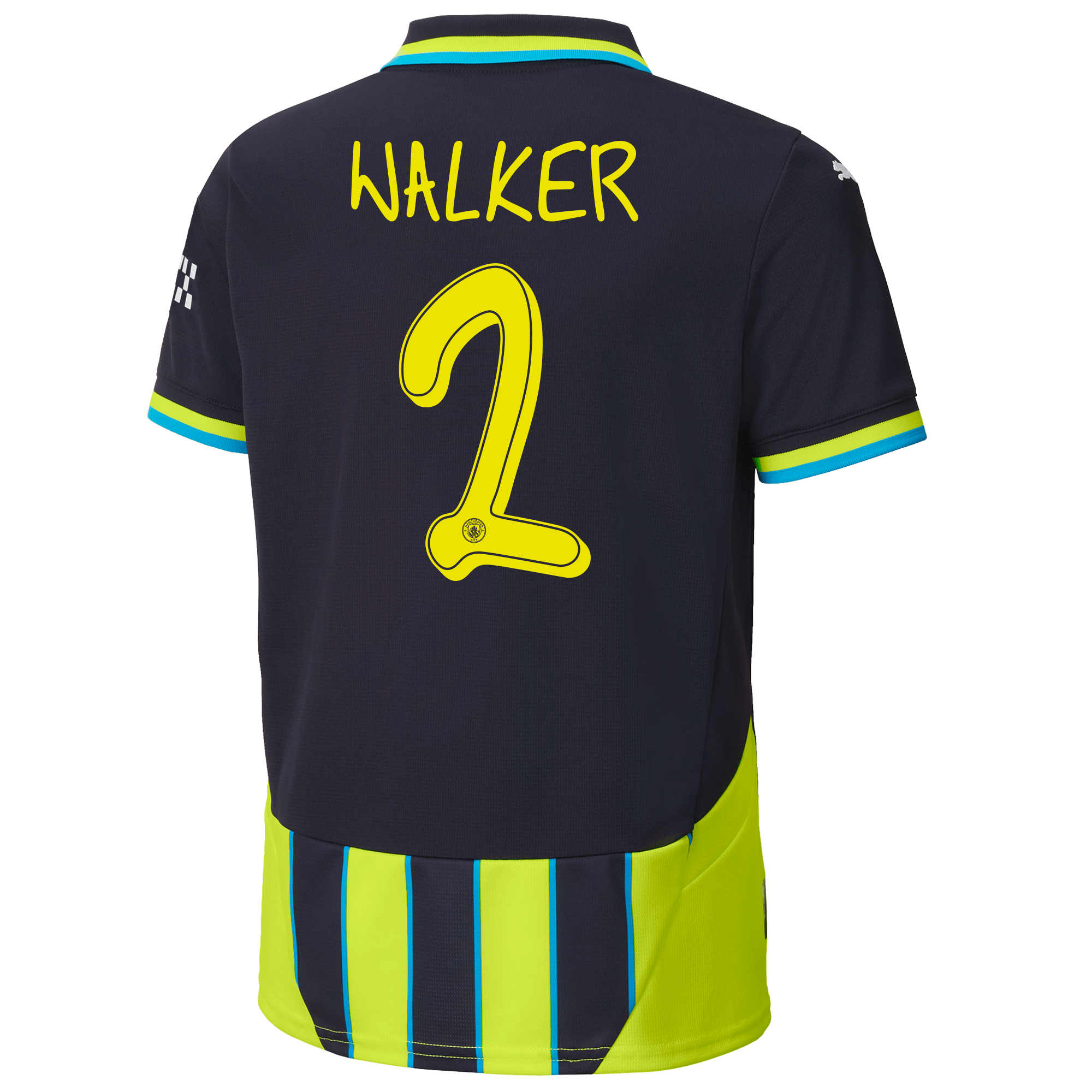 kids manchester city away jersey newnavy 202425 with walker 2 printing | Offizieller Manchester City Store
