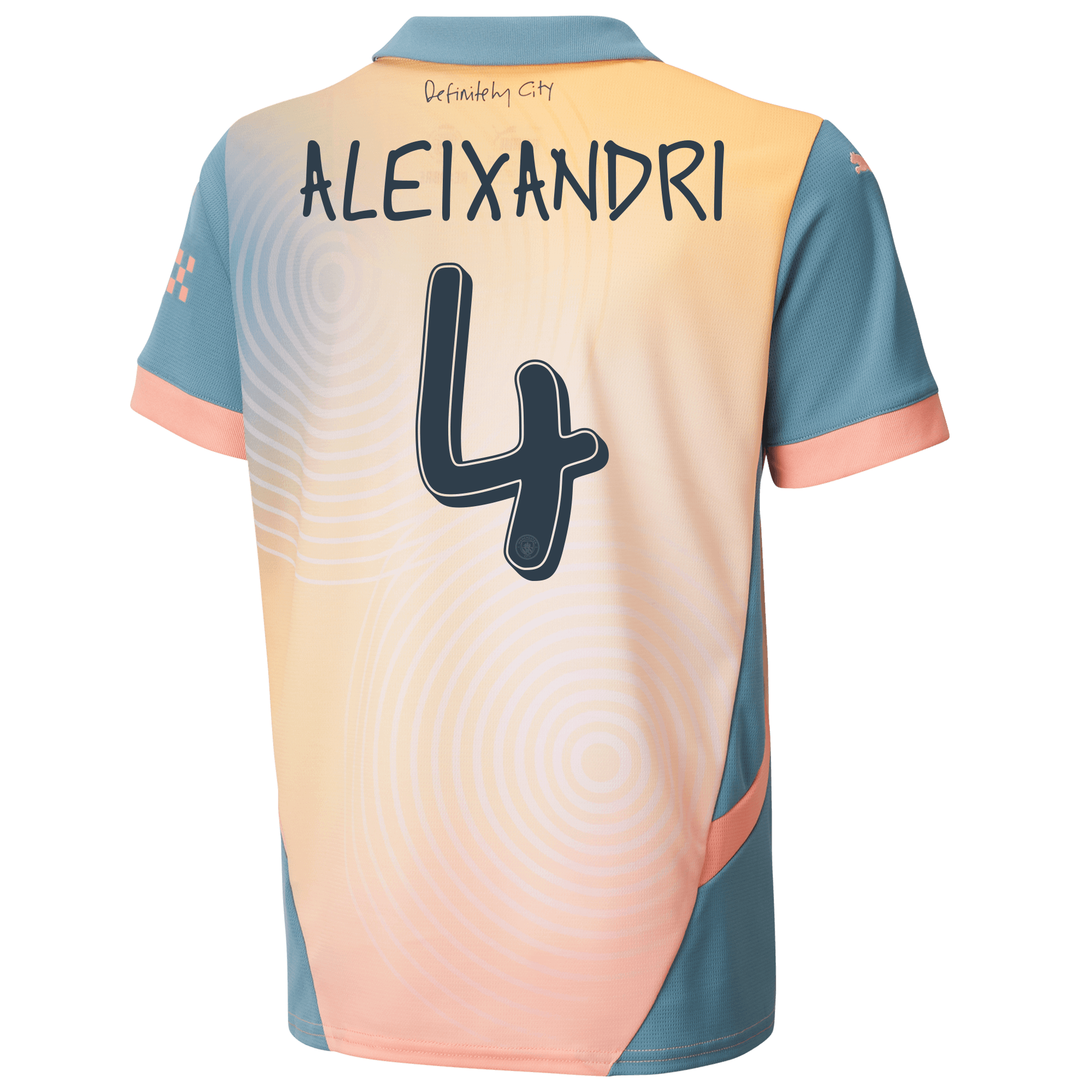 kids manchester city definitely city jersey pink 202425 with aleixandri 4 printing | Offizieller Manchester City Store