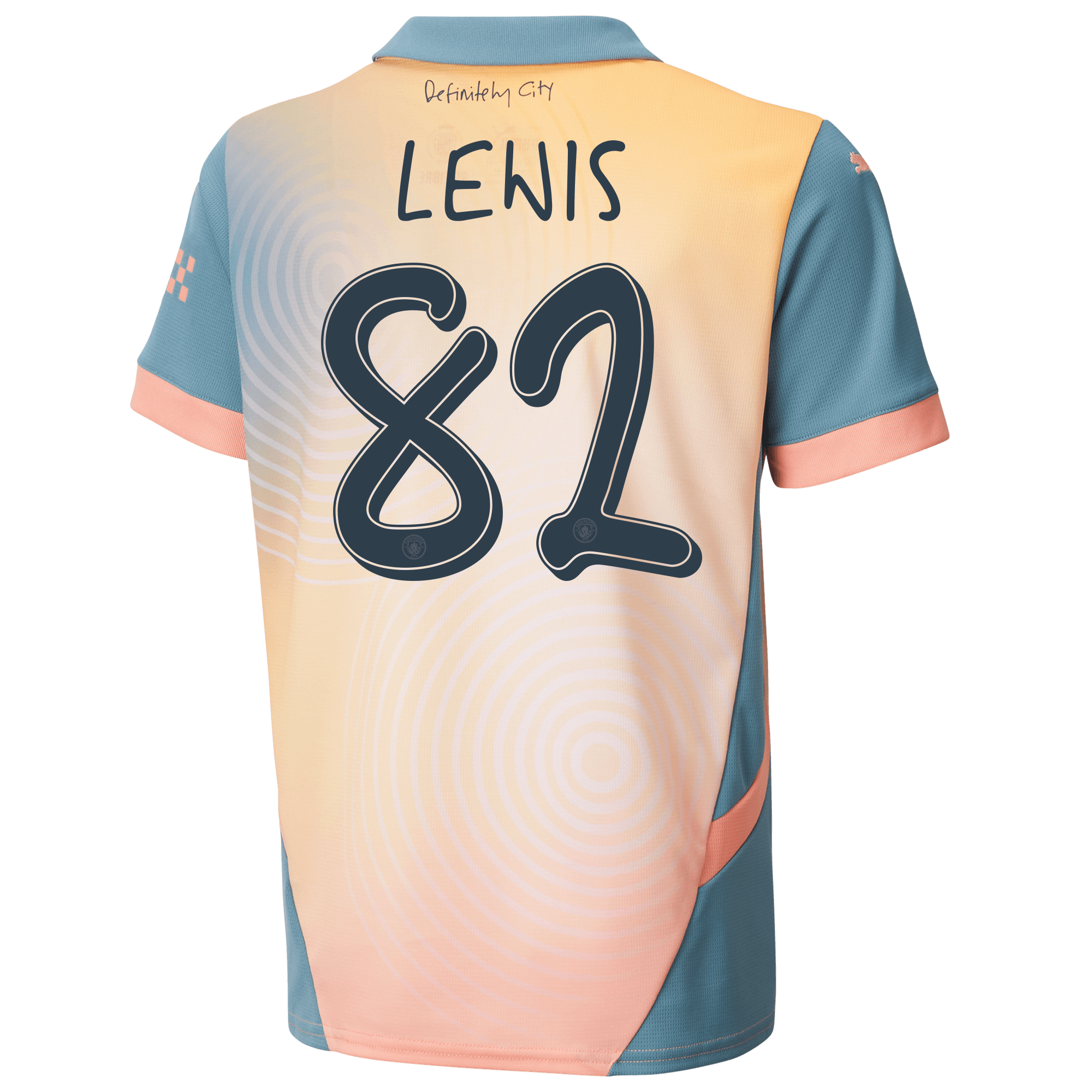 kids manchester city definitely city jersey pink 202425 with lewis 82 printing | Offizieller Manchester City Store