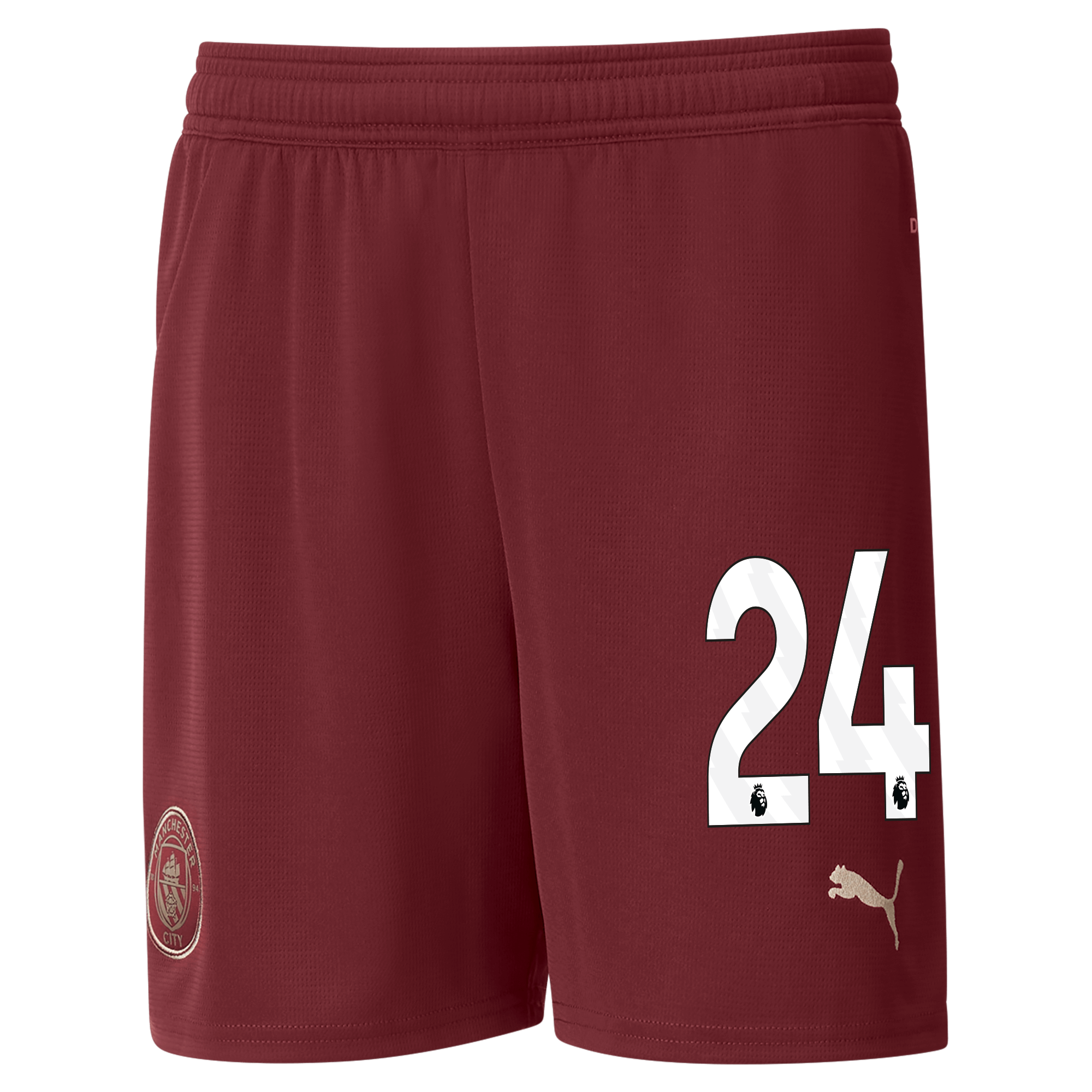 kids manchester city football shorts burgundy 202425 with 24 | Offizieller Manchester City Store