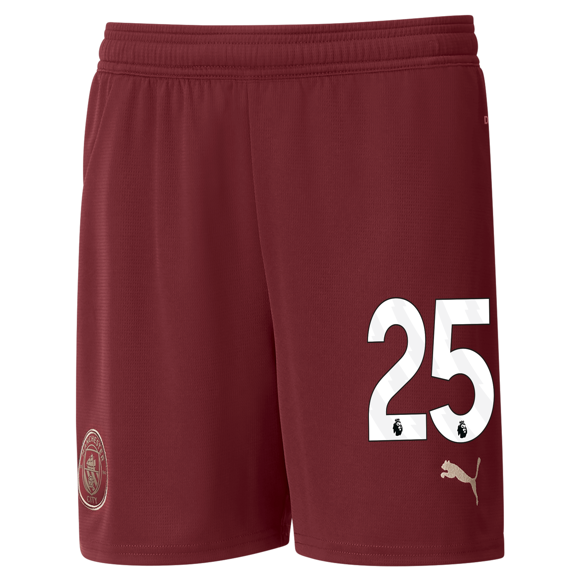 kids manchester city football shorts burgundy 202425 with 25 | Offizieller Manchester City Store