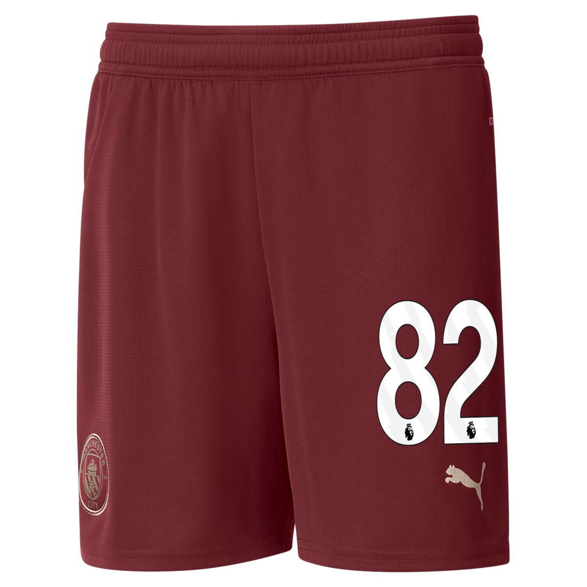 kids manchester city football shorts burgundy 202425 with 82 | Offizieller Manchester City Store