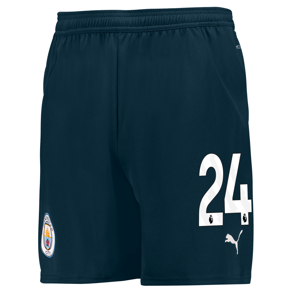 kids manchester city football shorts navy 202425 with 24 | Offizieller Manchester City Store