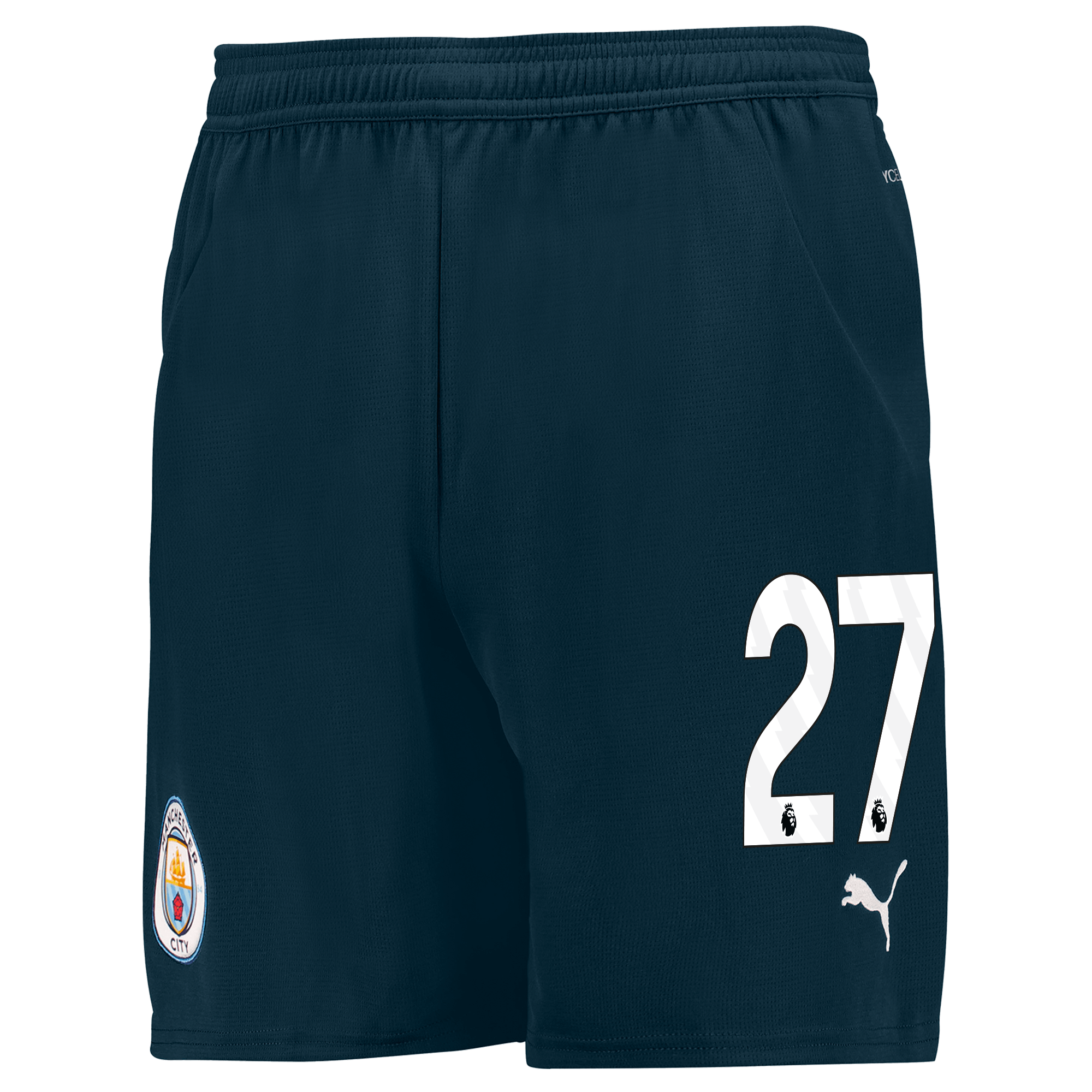 kids manchester city football shorts navy 202425 with 27 | Offizieller Manchester City Store