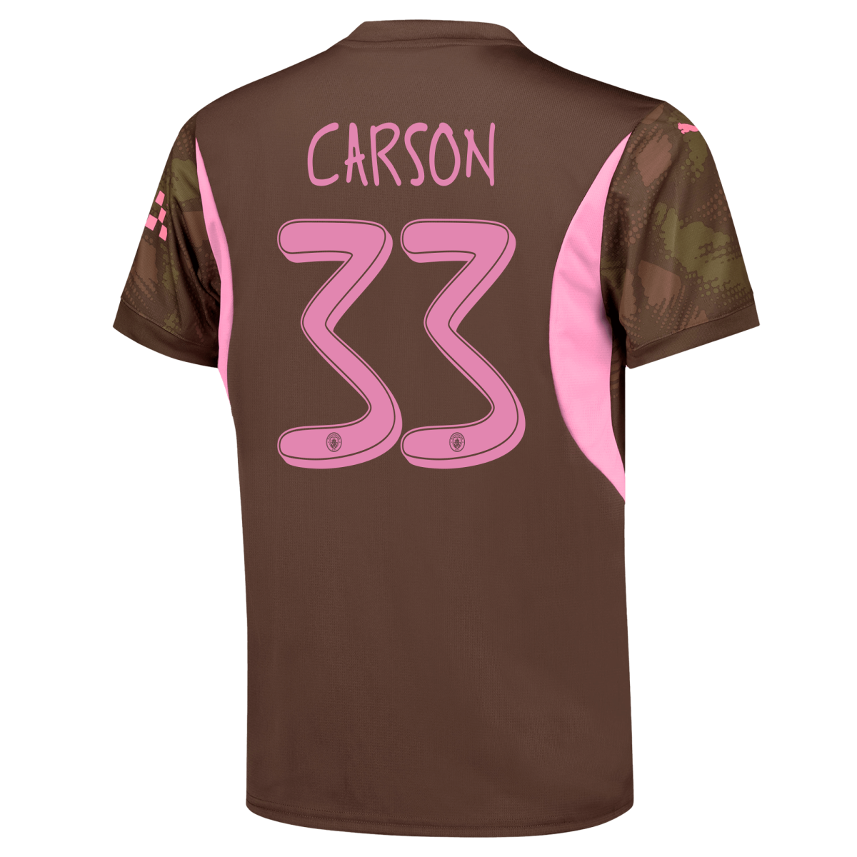 kids manchester city goalkeeper jersey brown-mancity 202425 with carson 33 printing | Offizieller Manchester City Store