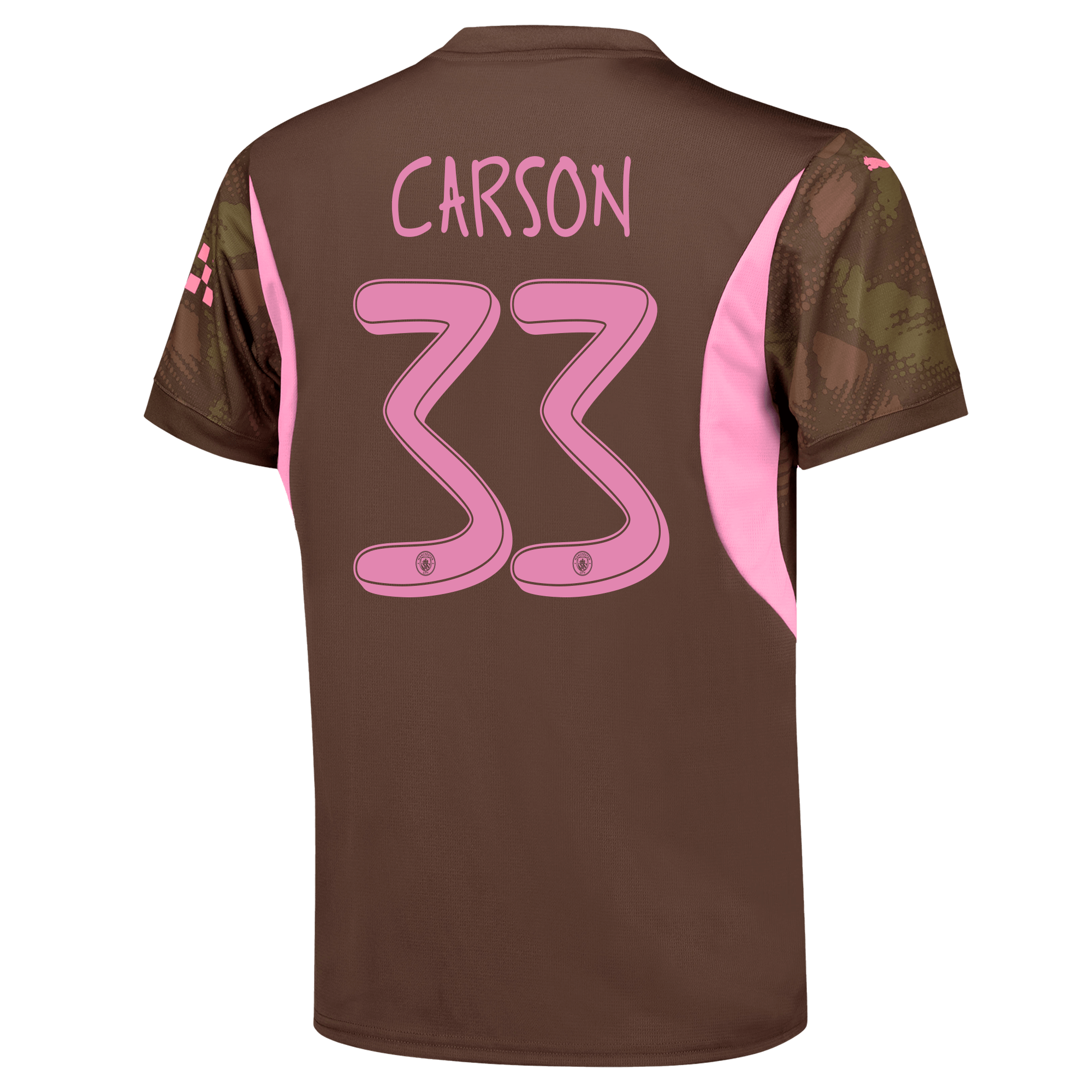 kids manchester city goalkeeper jersey brown-mancity 202425 with carson 33 printing | Offizieller Manchester City Store