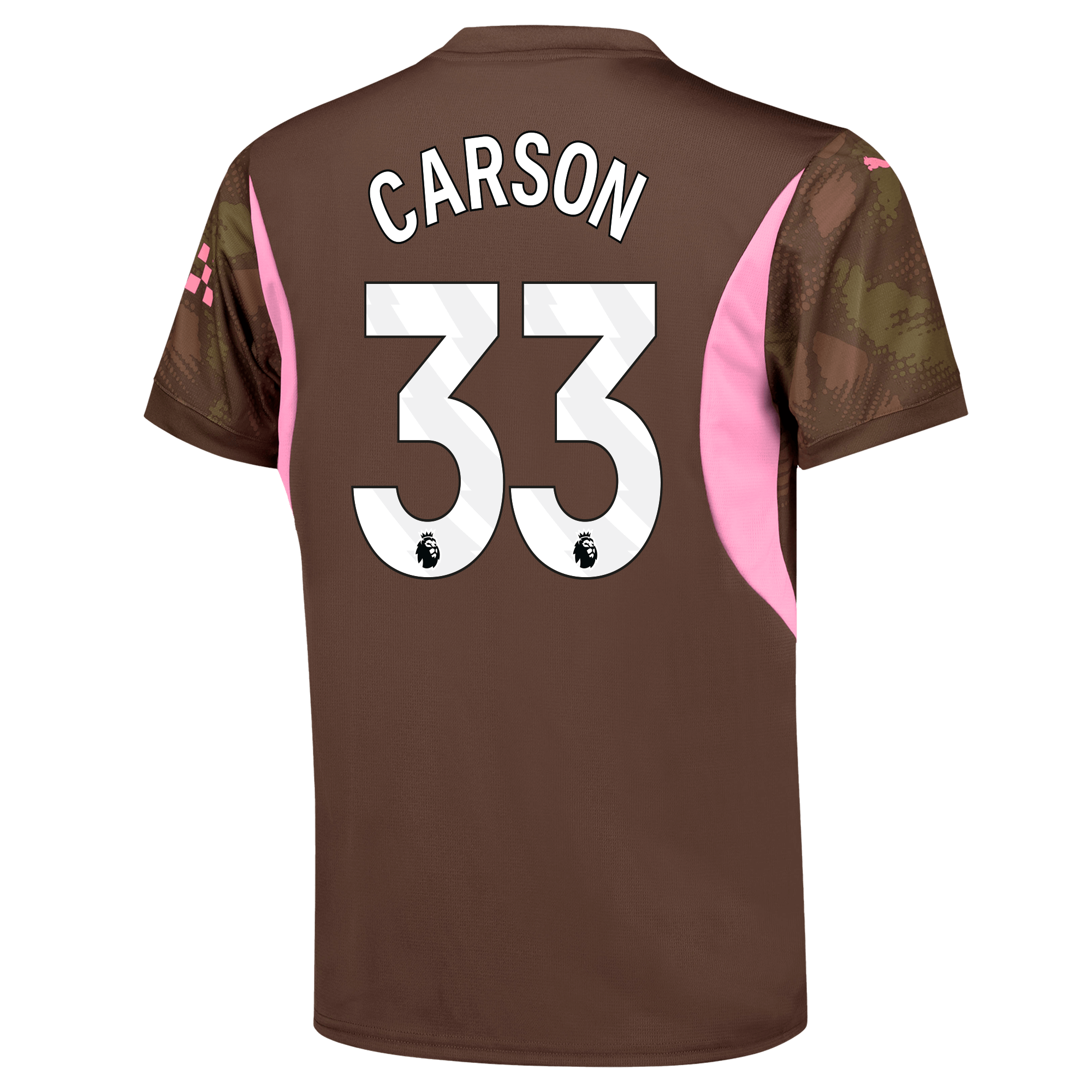 kids manchester city goalkeeper jersey brown-premierleague 202425 with carson 33 printing | Offizieller Manchester City Store