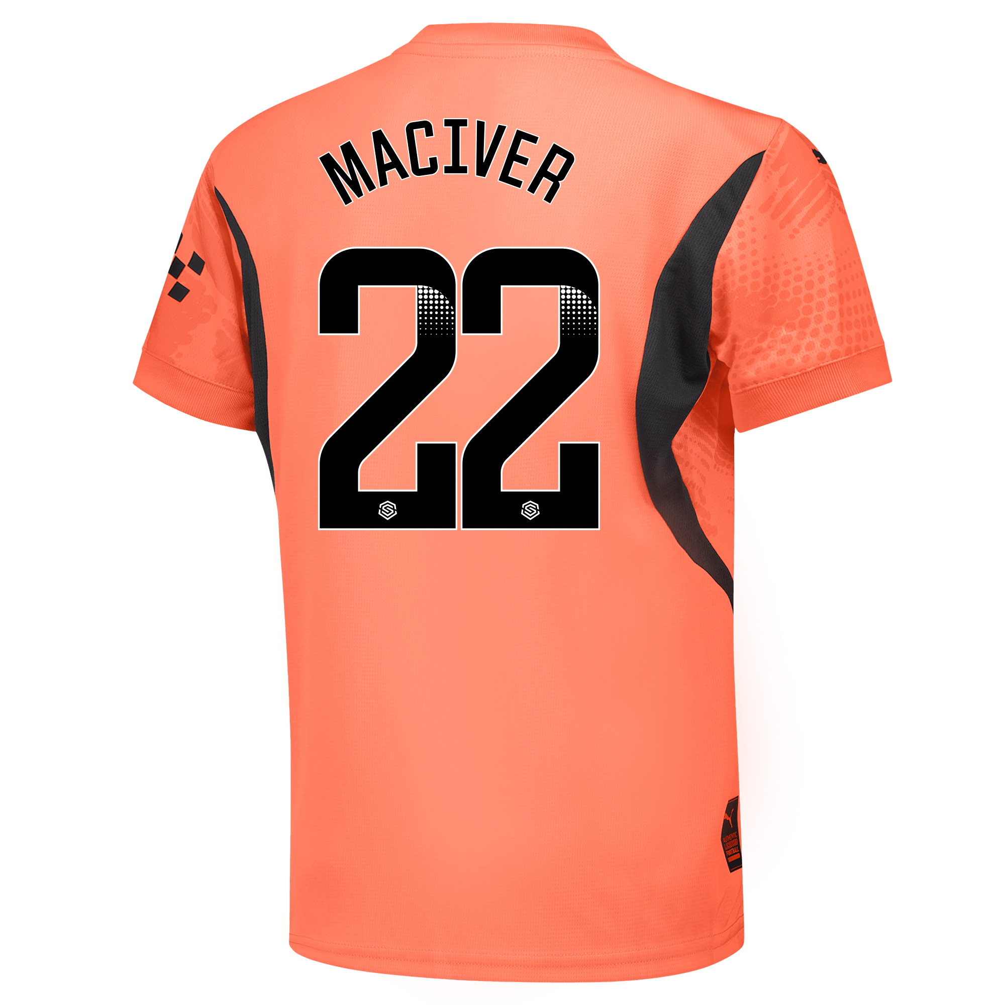kids manchester city goalkeeper jersey orange 202425 with maciver 22 printing | Offizieller Manchester City Store