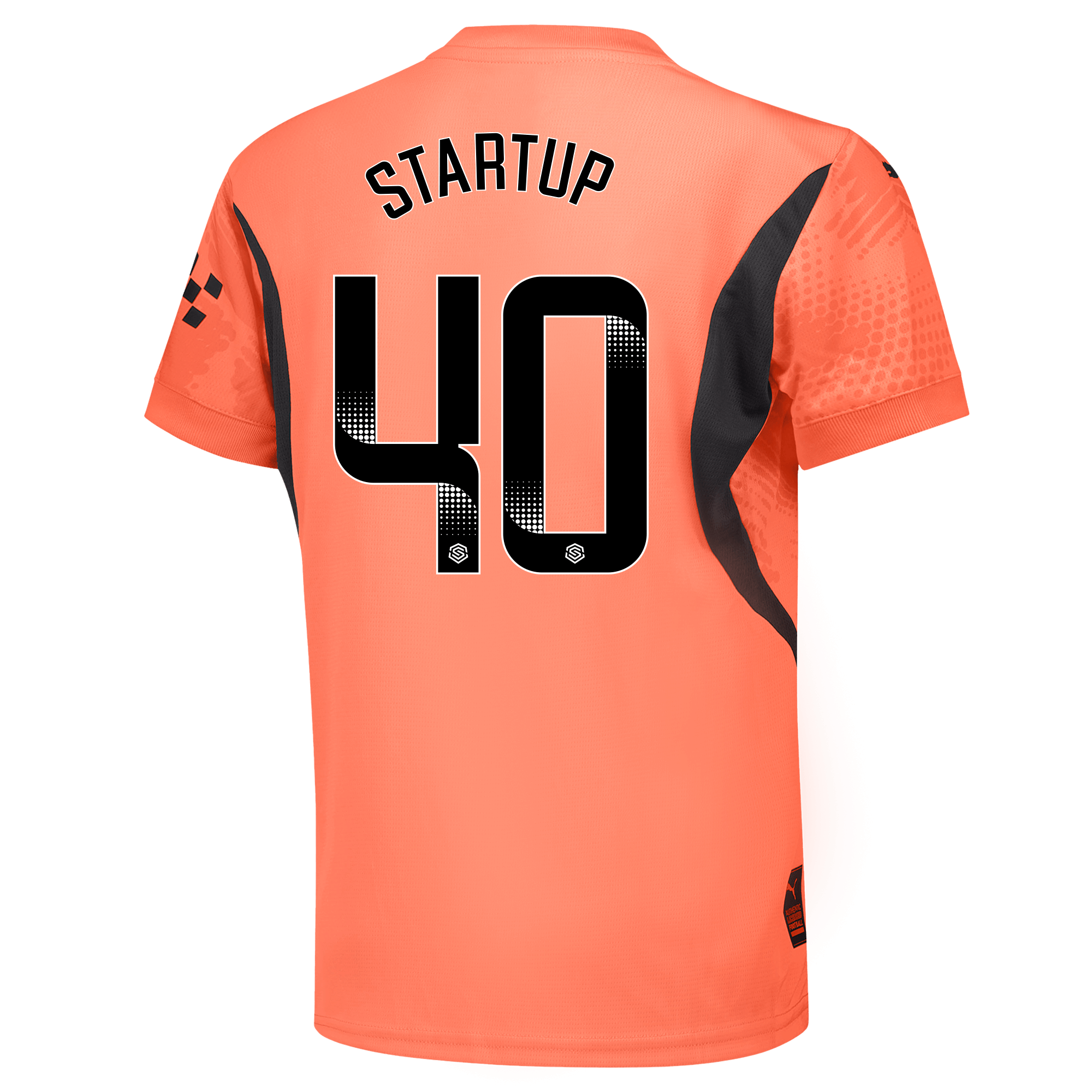 kids manchester city goalkeeper jersey orange 202425 with startup 40 printing | Offizieller Manchester City Store