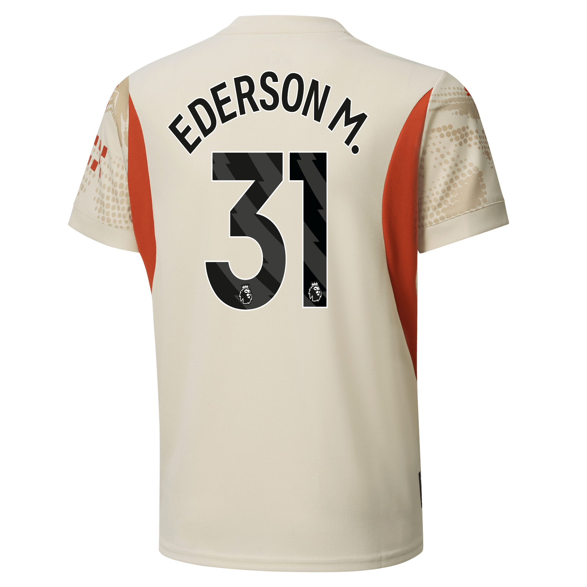 kids manchester city goalkeeper jersey white-premierleague 202425 with ederson m. 31 printing | Offizieller Manchester City Store