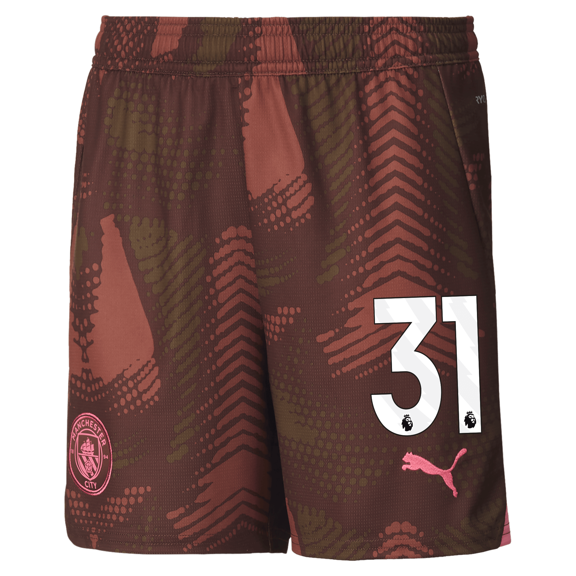 kids manchester city goalkeeper shorts brown 202425 with 31 | Offizieller Manchester City Store