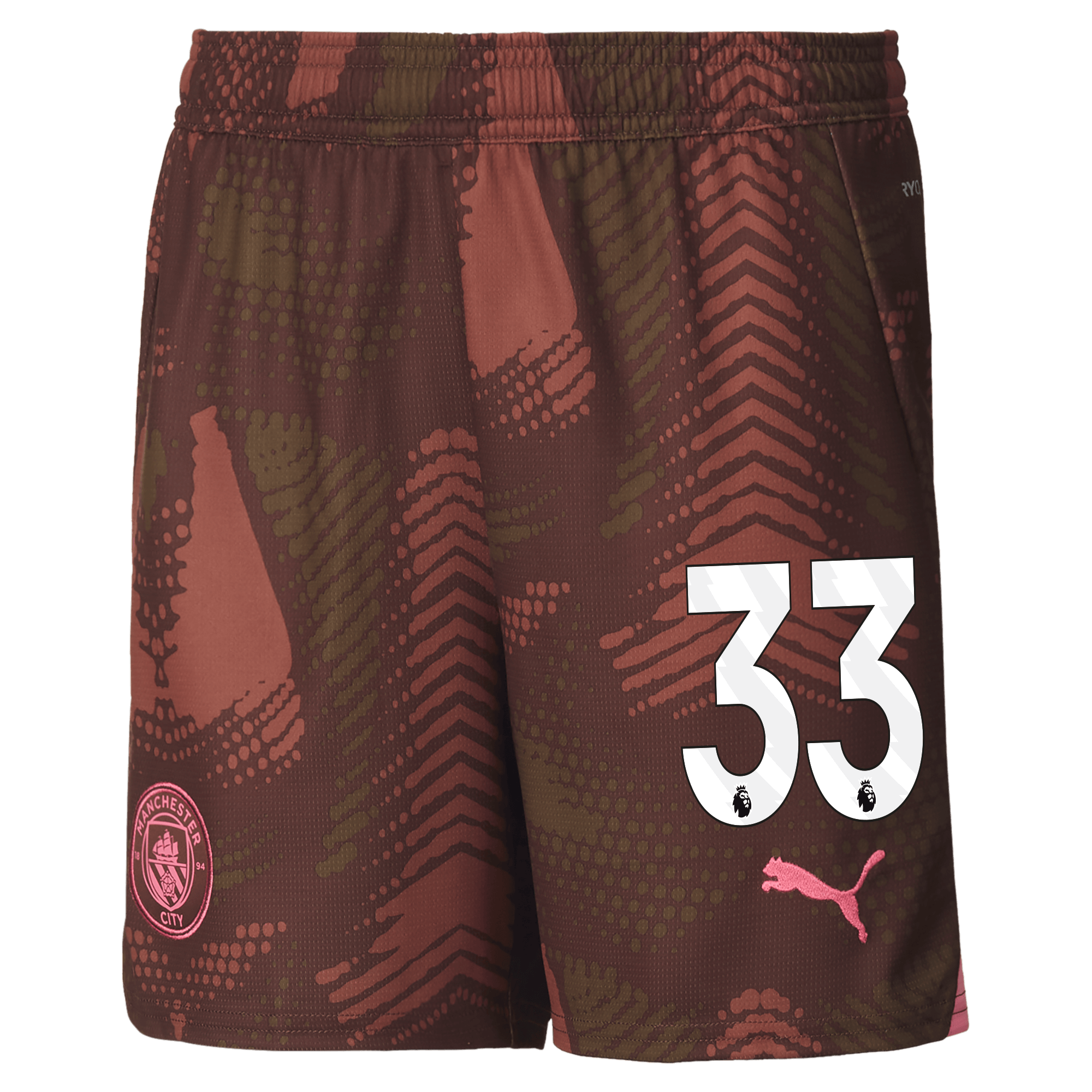 kids manchester city goalkeeper shorts brown 202425 with 33 | Offizieller Manchester City Store