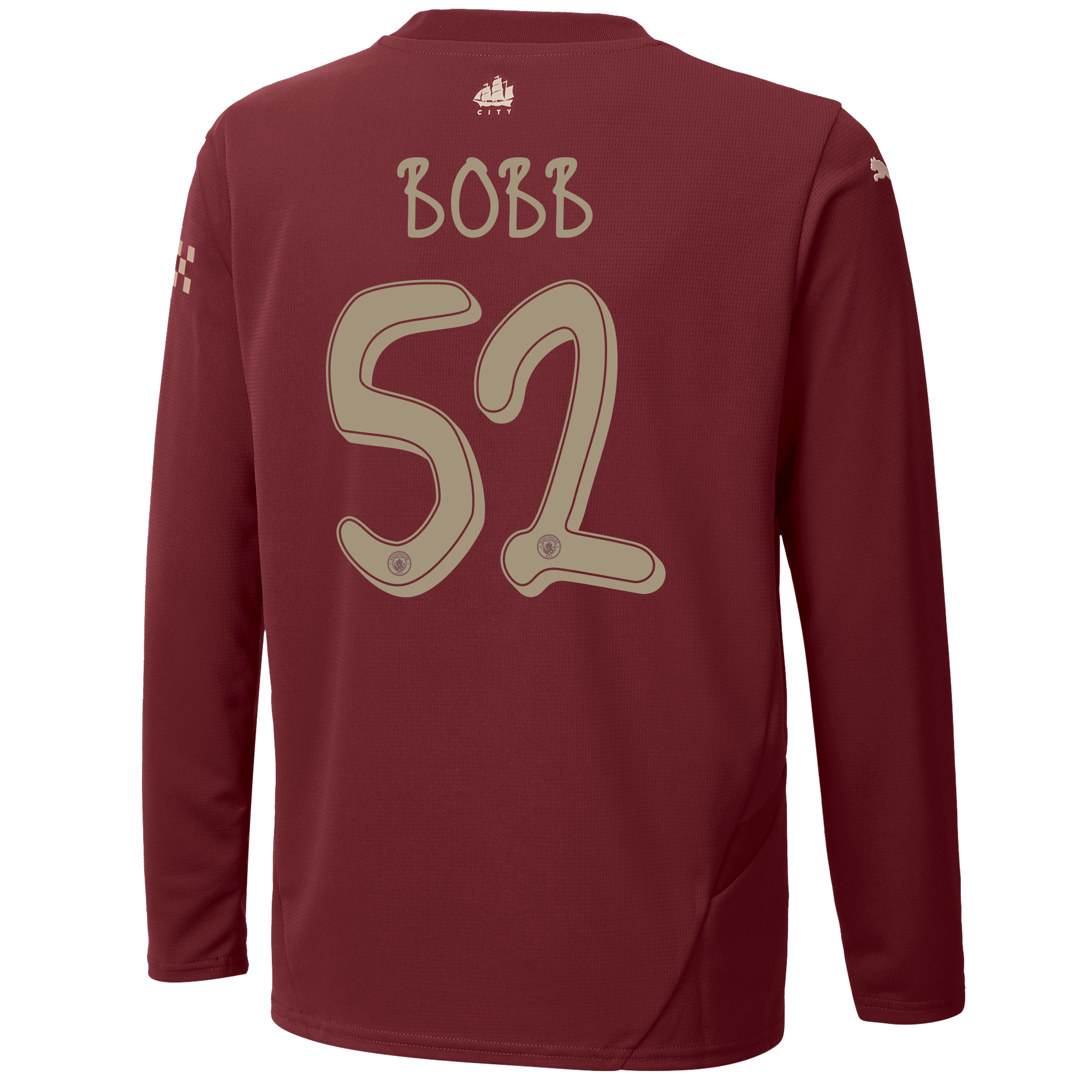 kids manchester city third jersey 202425 long sleeve with bobb 52 printing | Offizieller Manchester City Store