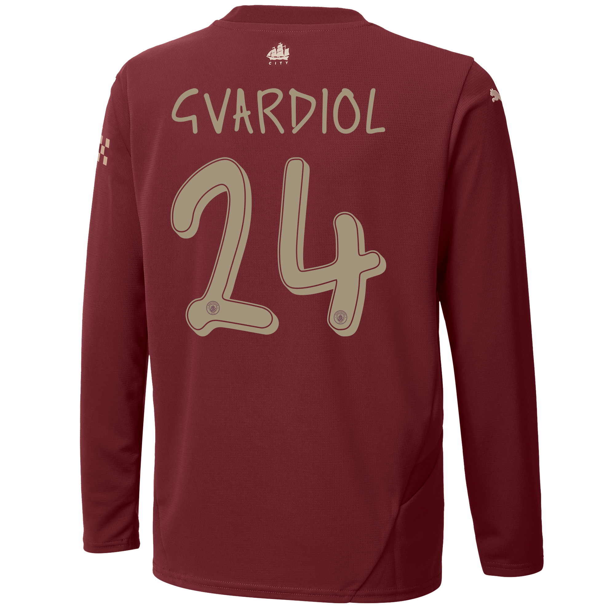 kids manchester city third jersey 202425 long sleeve with gvardiol 24 printing | Offizieller Manchester City Store
