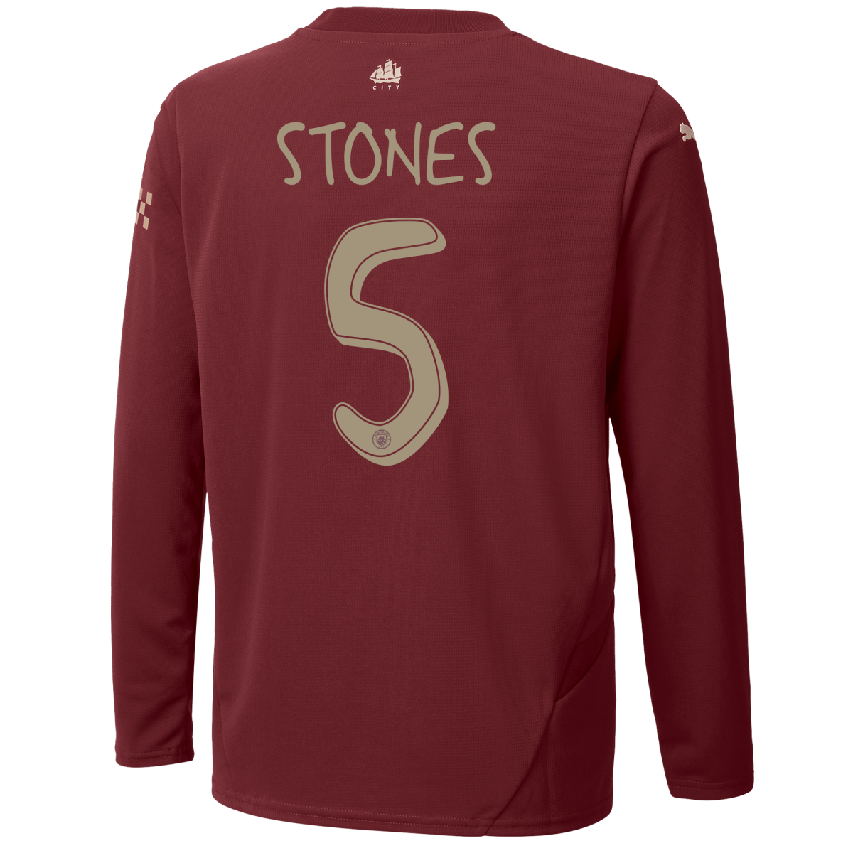 kids manchester city third jersey 202425 long sleeve with stones 5 printing | Offizieller Manchester City Store