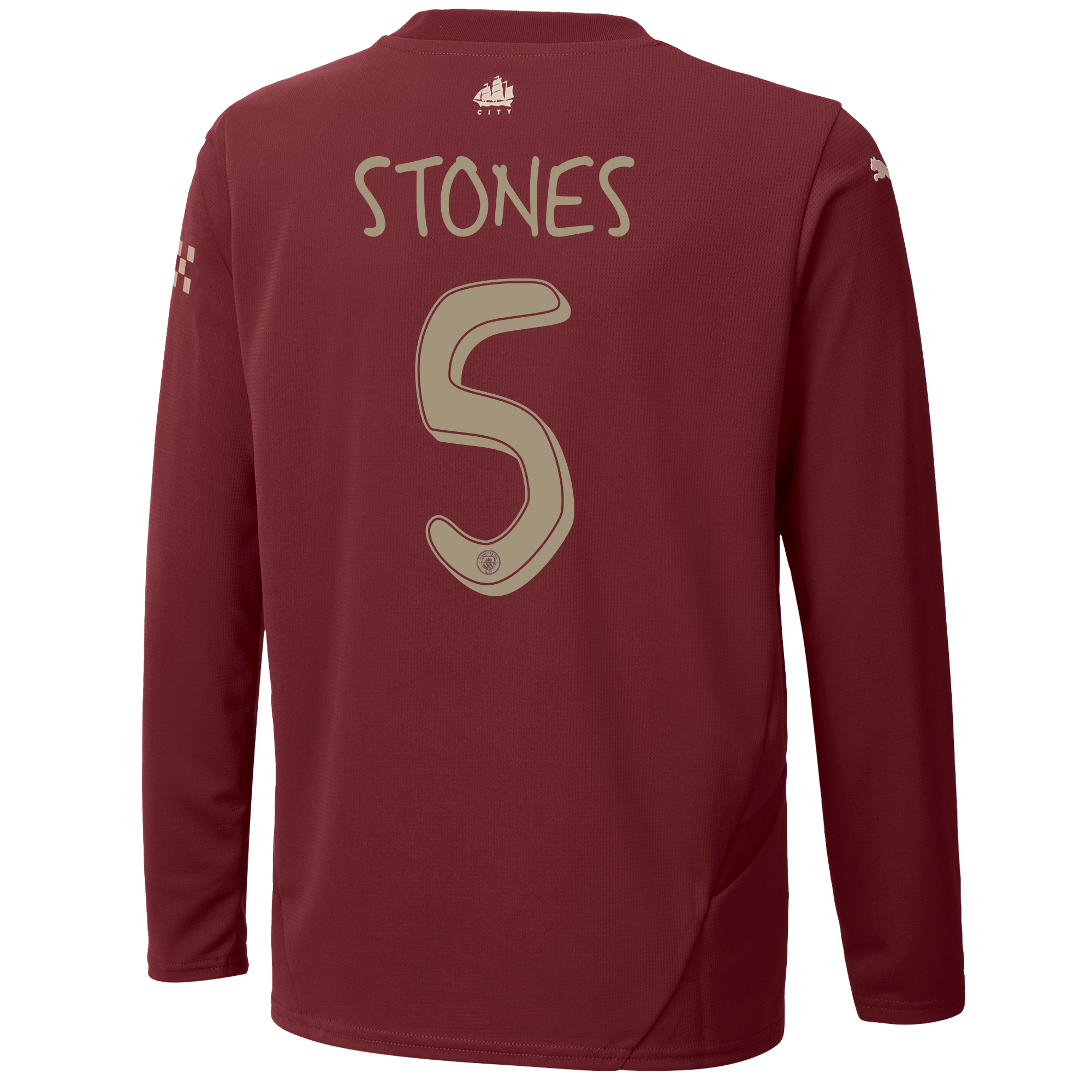 kids manchester city third jersey 202425 long sleeve with stones 5 printing | Offizieller Manchester City Store