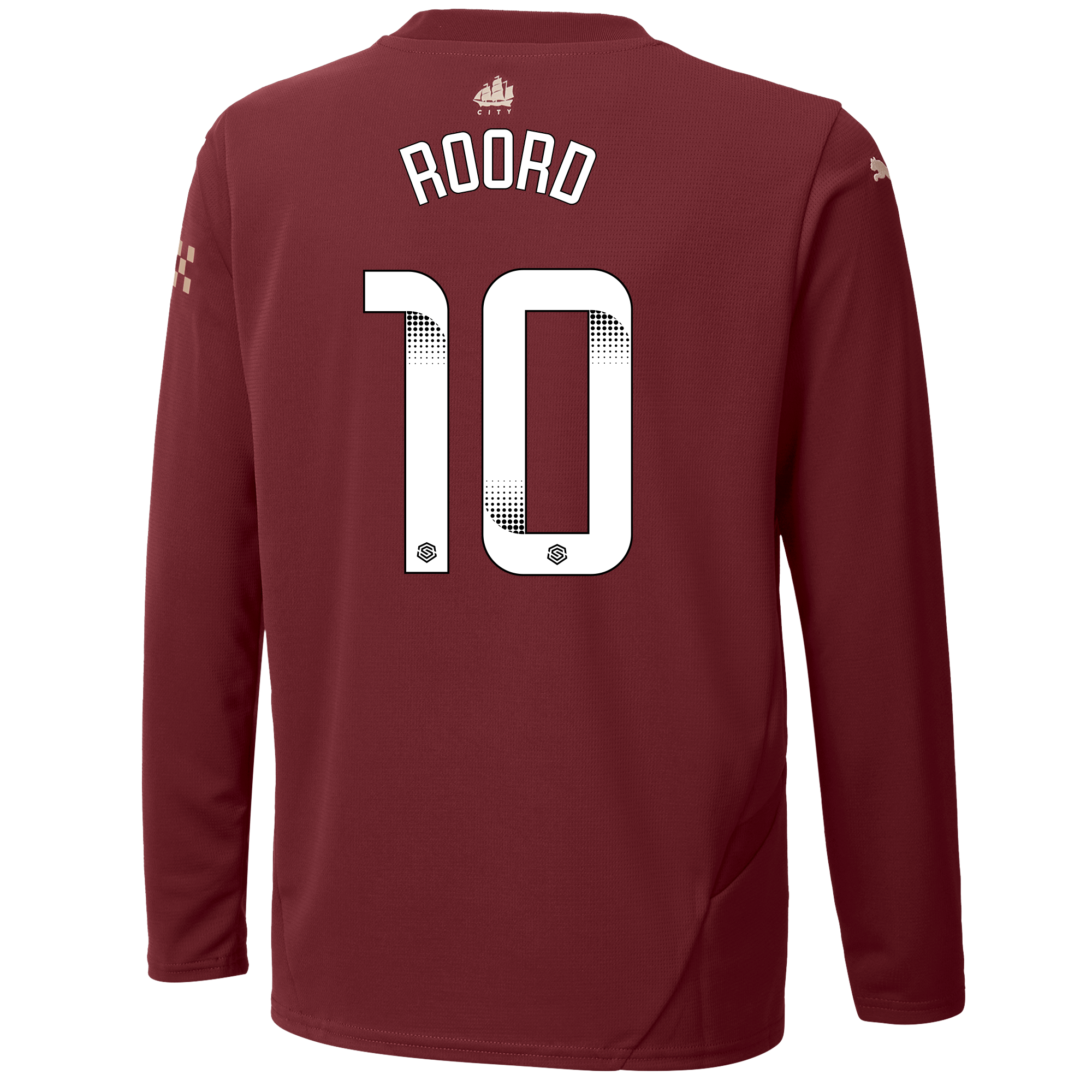 kids manchester city third jersey burgundy 202425 long sleeve with roord 10 printing | Offizieller Manchester City Store