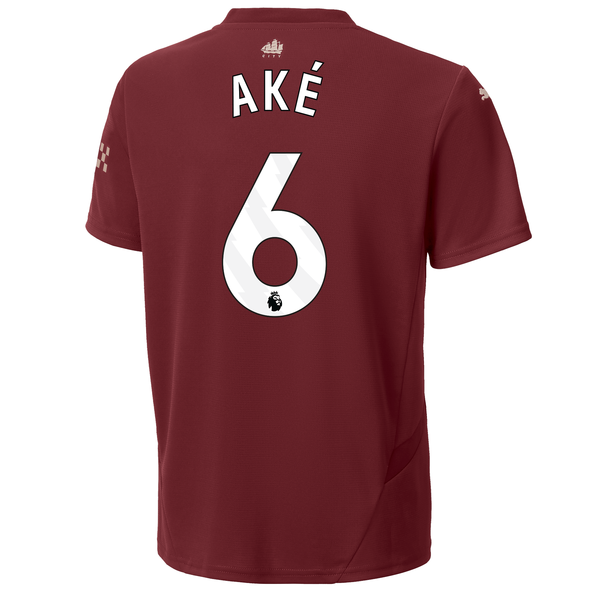 kids manchester city third jersey burgundy 202425 with akÉ 6 printing | Offizieller Manchester City Store